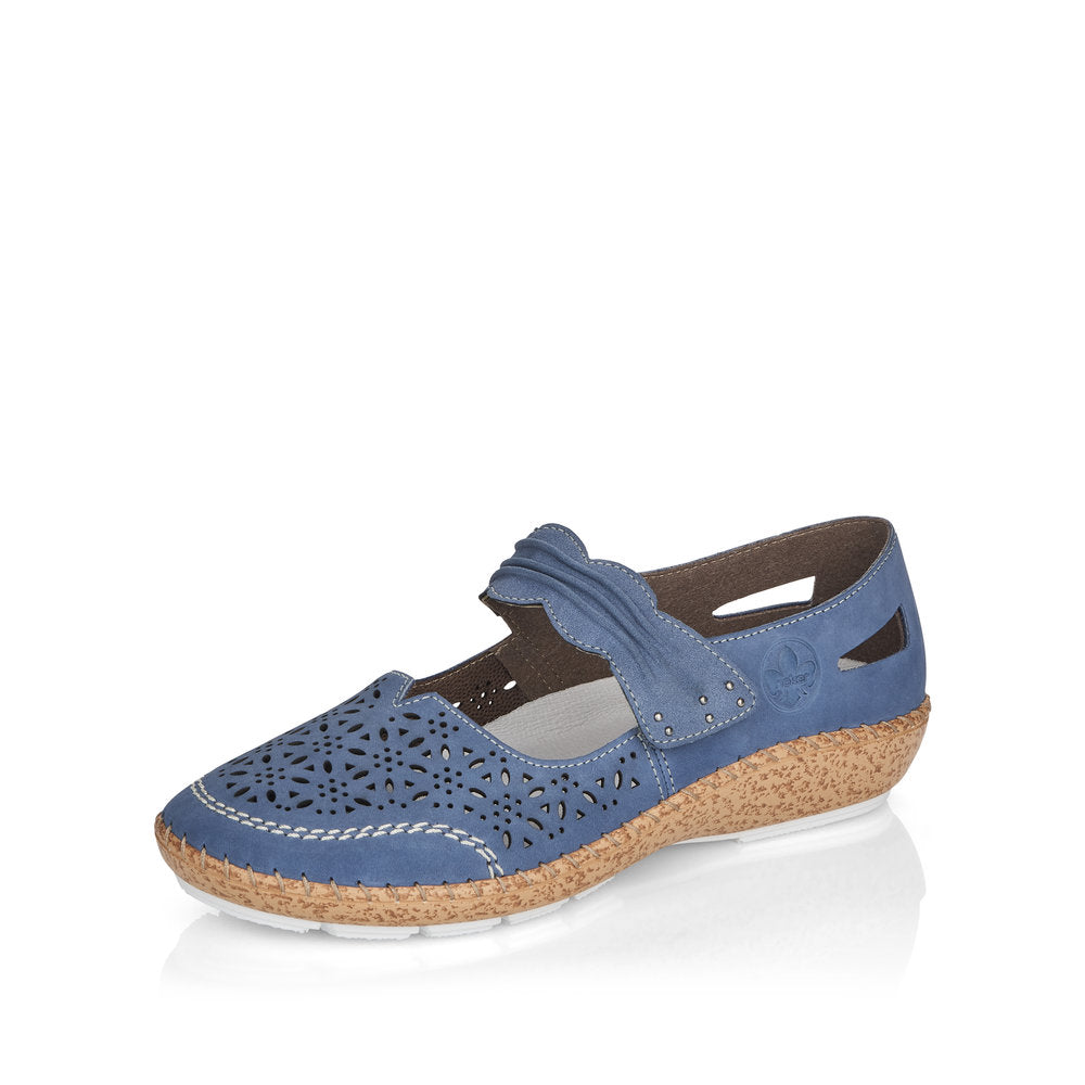 Blue Hook & Loop Shoes for Women | Rieker 44896-15