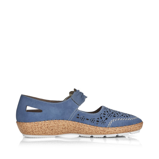 Rieker Women's Mary Jane Shoe - Blue | 44896-15
