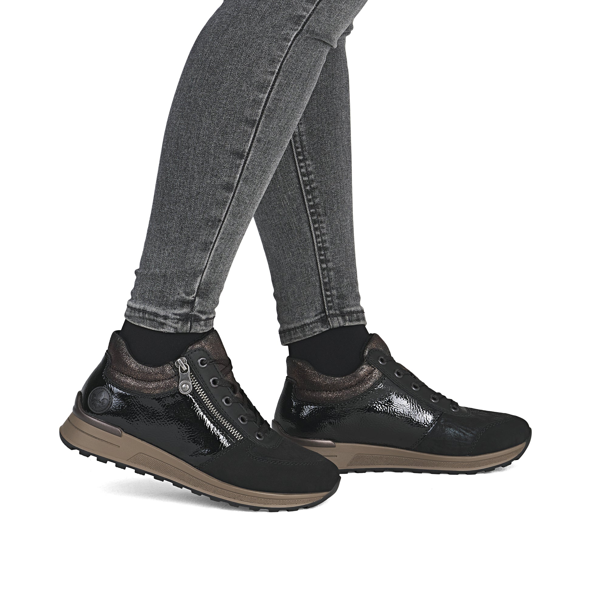 Black Zip Boots for Women | Rieker N1407-00