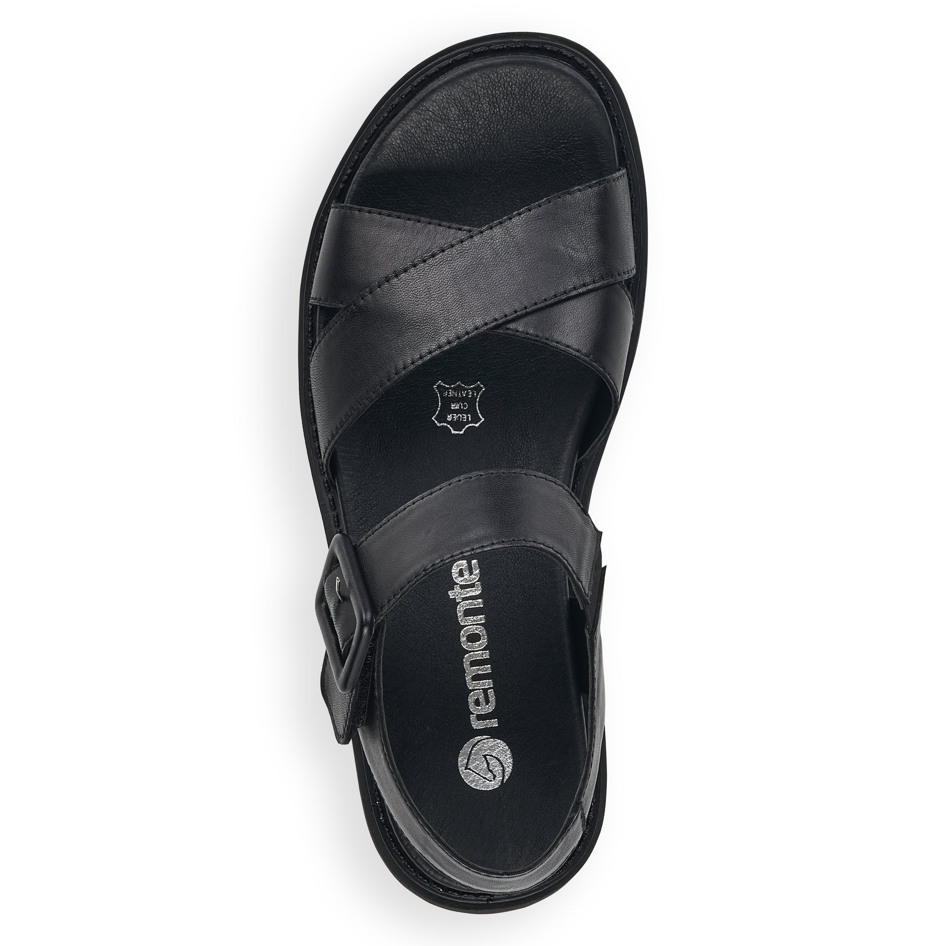 Black Hook & Loop Sandals for Women | Remonte D7950-00