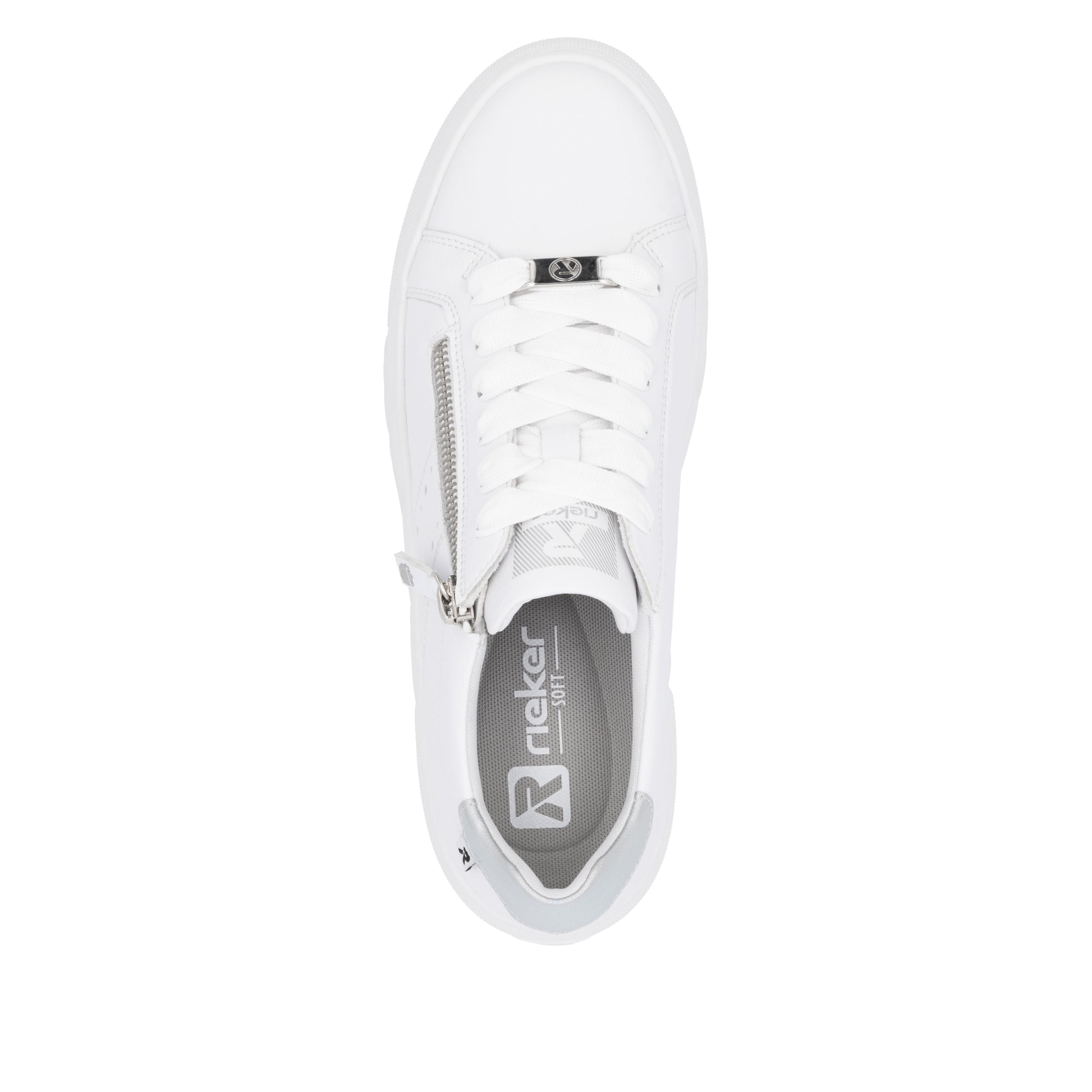 White Zip Shoes for Women | Rieker Sport W2605-80