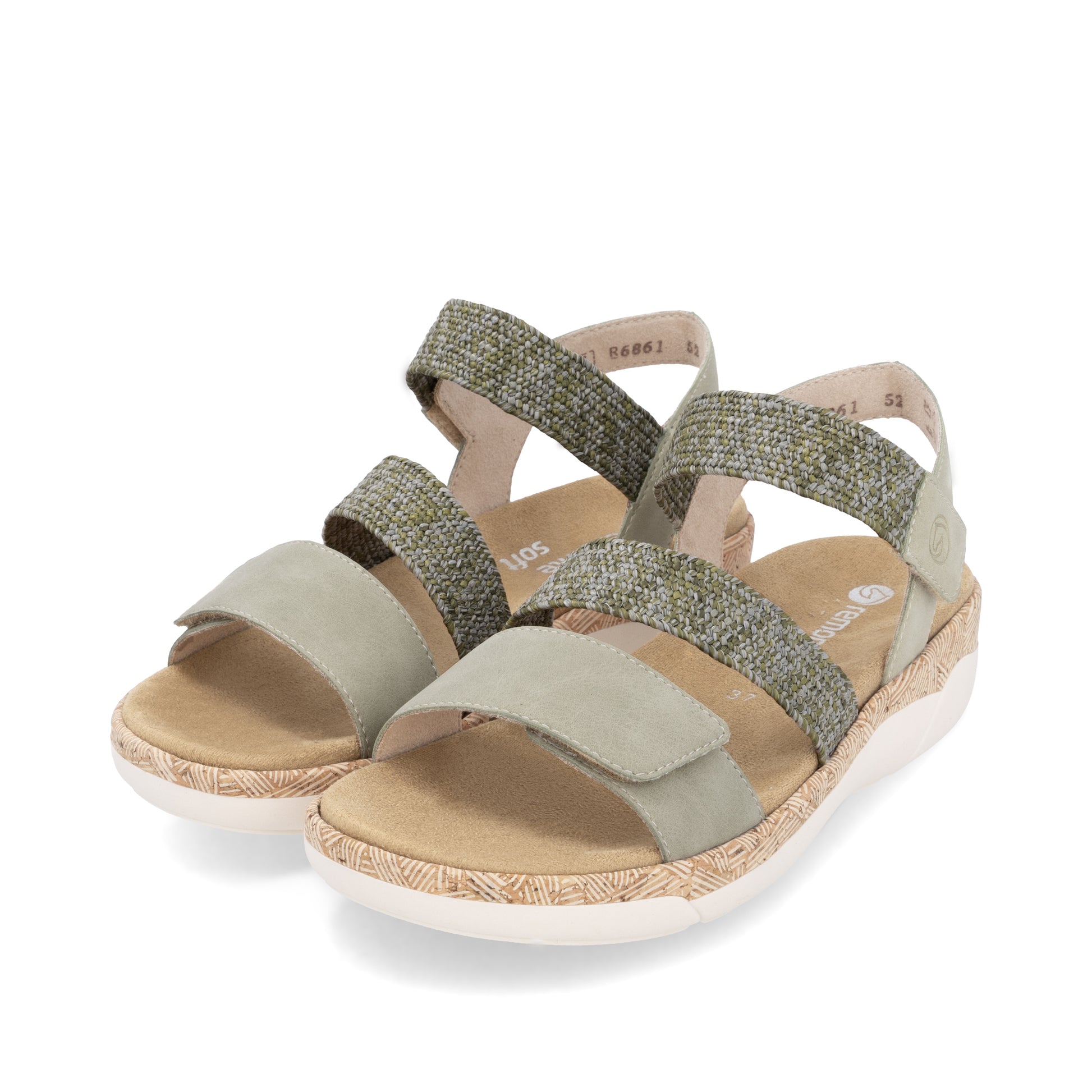 Green Hook & Loop Sandals for Women | Remonte R6861-52