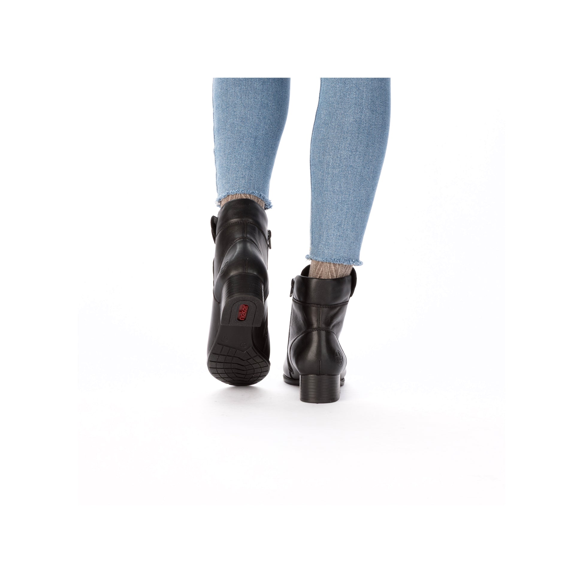 Black Zip Boots for Women | Rieker 78659-00