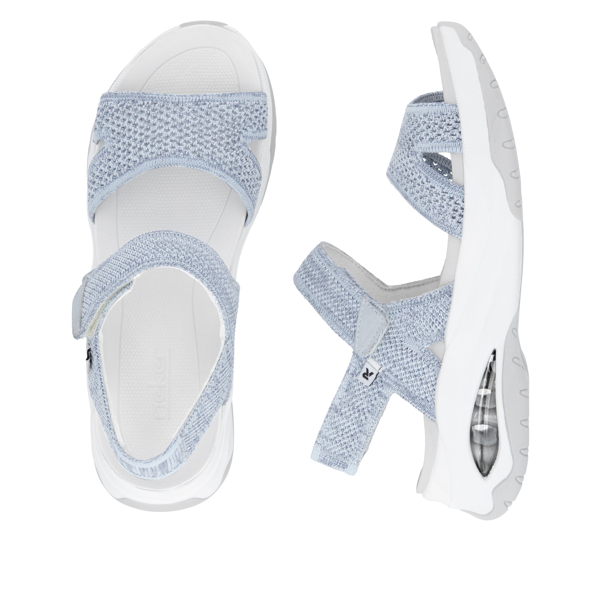 Blue Hook & Loop Sandals for Women | Rieker Sport W3152-10