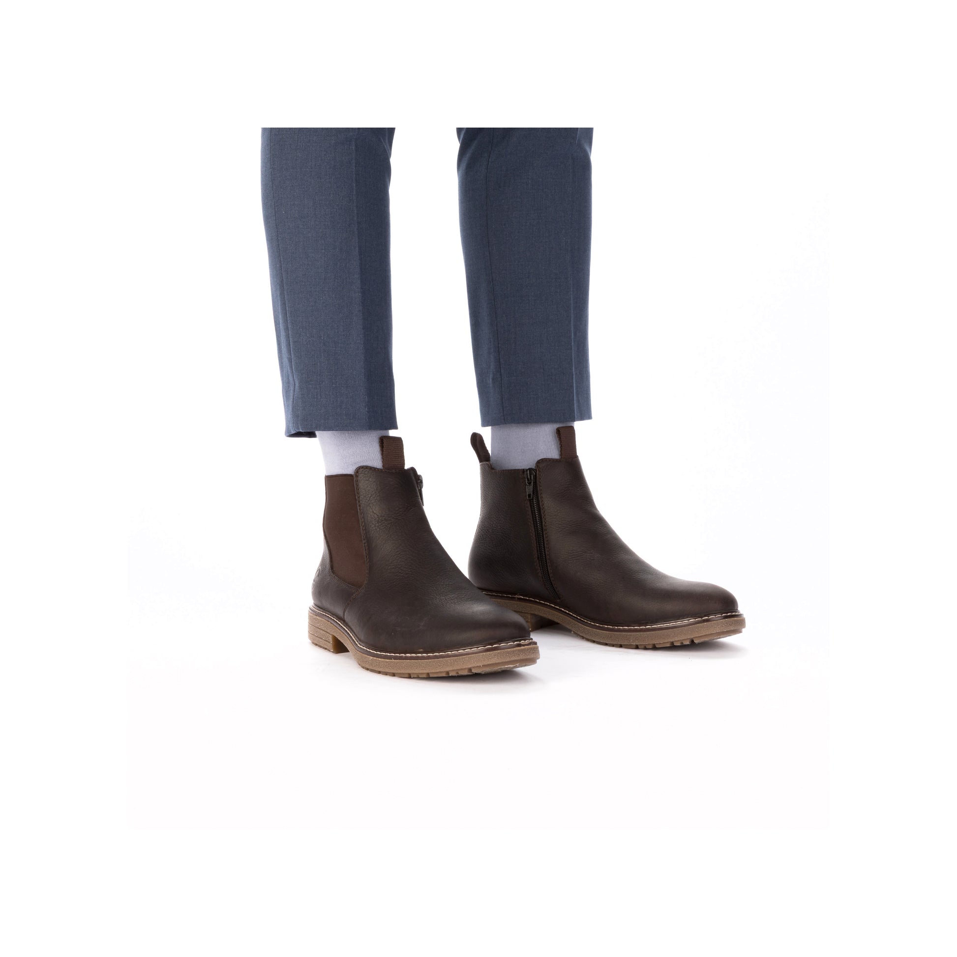 Brown Zip Boots for Men | Rieker 33180-27