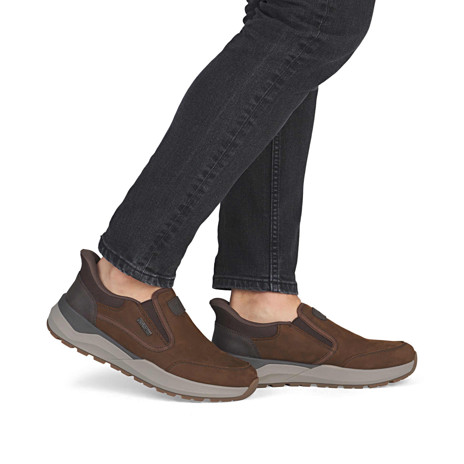 Brown Elasticated Shoes for Men | Rieker 06052-22
