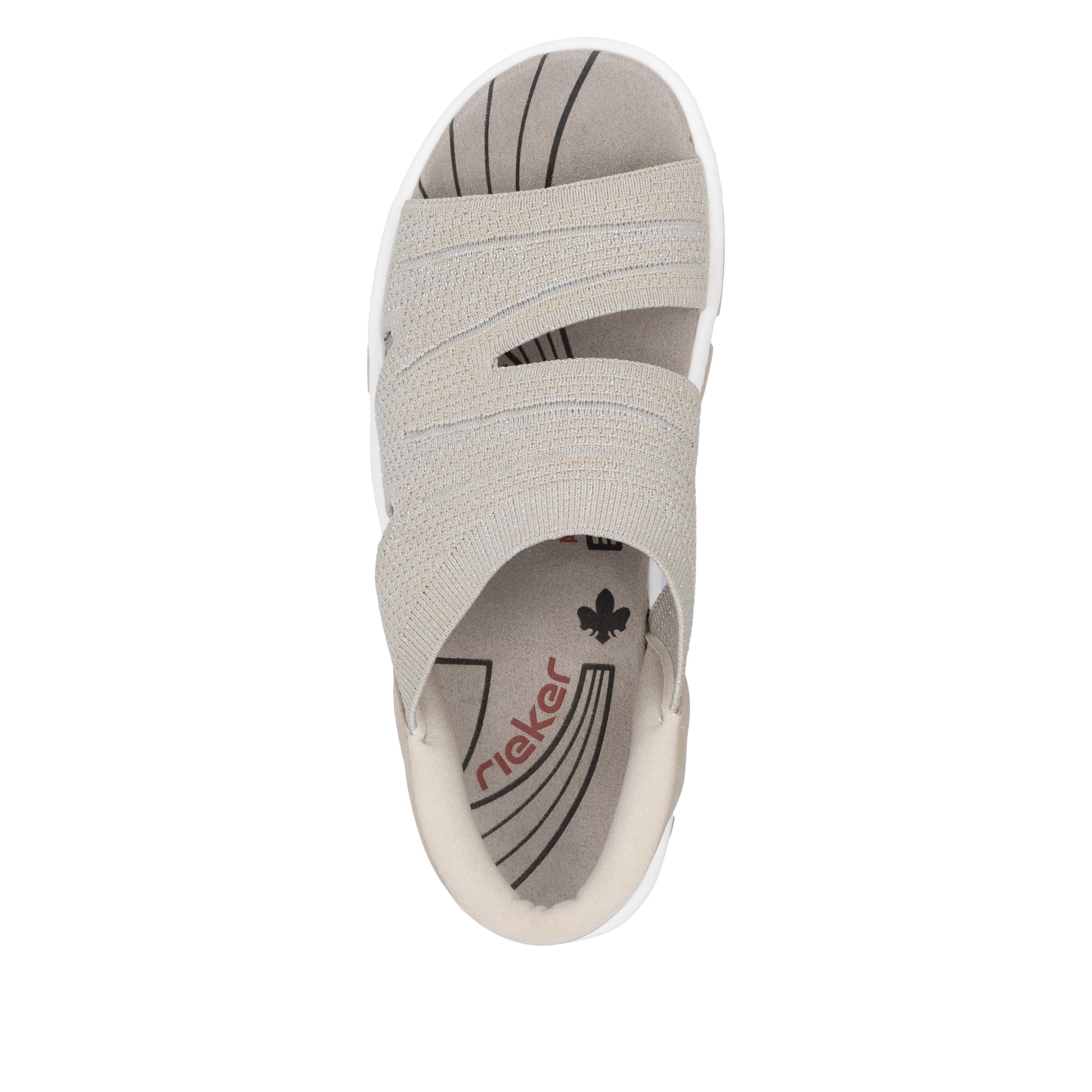 Beige Elasticated Sandals for Women | Rieker 68895-64