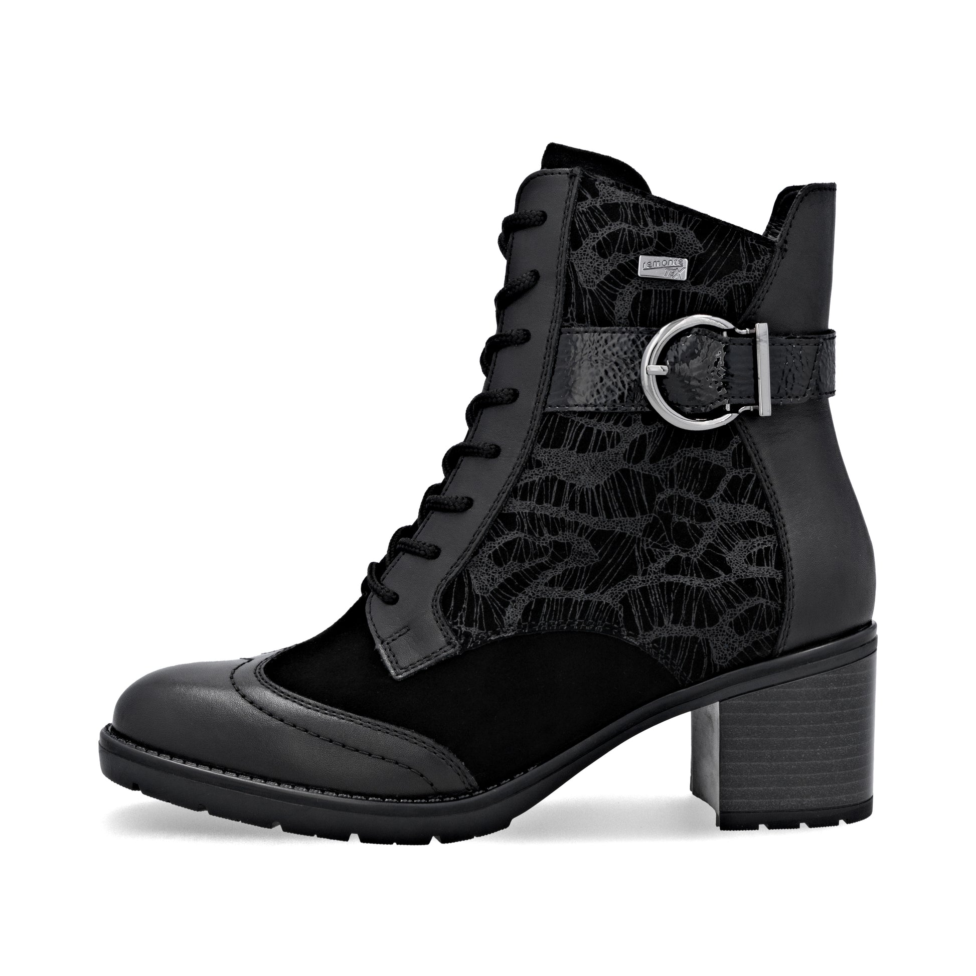 Black Zip Boots for Women | Remonte D2A77-02