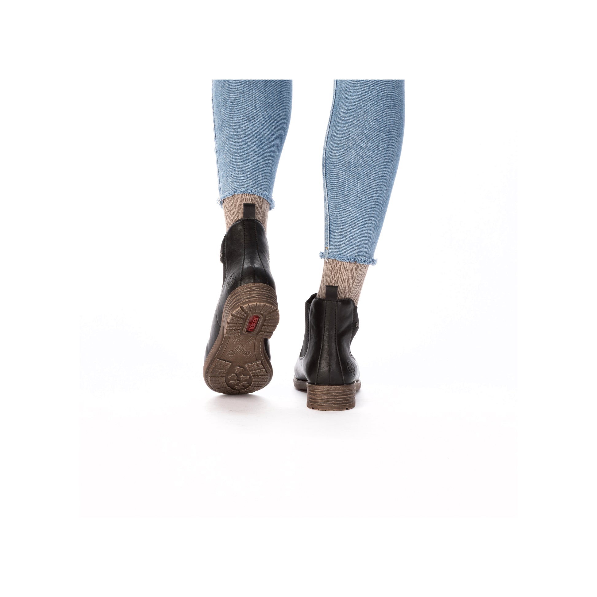 Black Elasticated Boots for Women | Rieker 79450-00