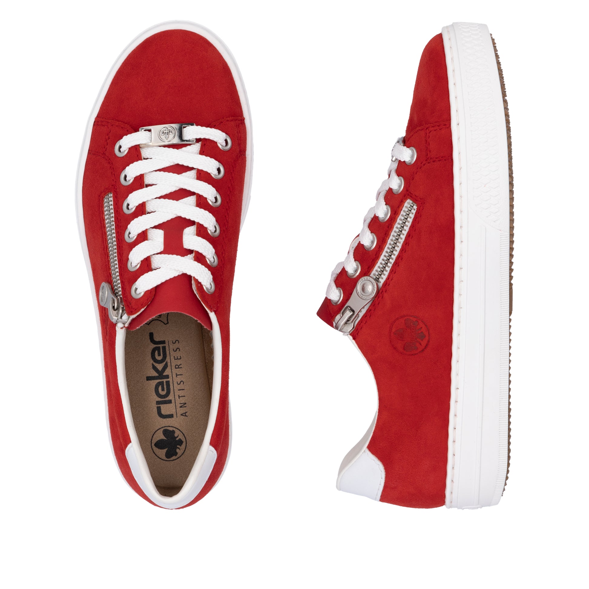 Red Zip Shoes for Women | Rieker L59L1-33