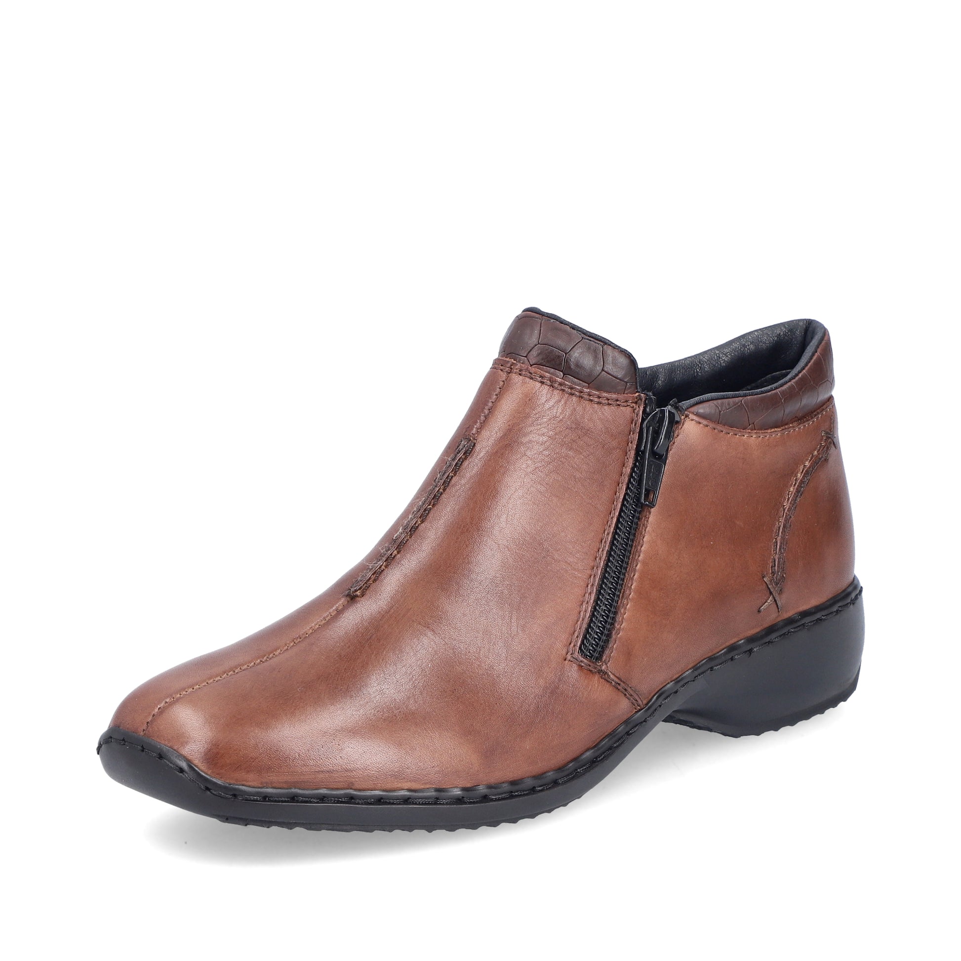 Brown Zip Boots for Women | Rieker L3882-24