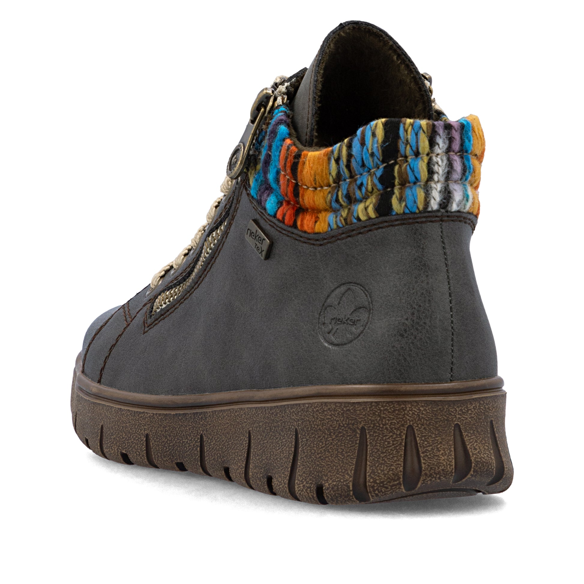 Grey Zip Boots for Women | Rieker N1305-45