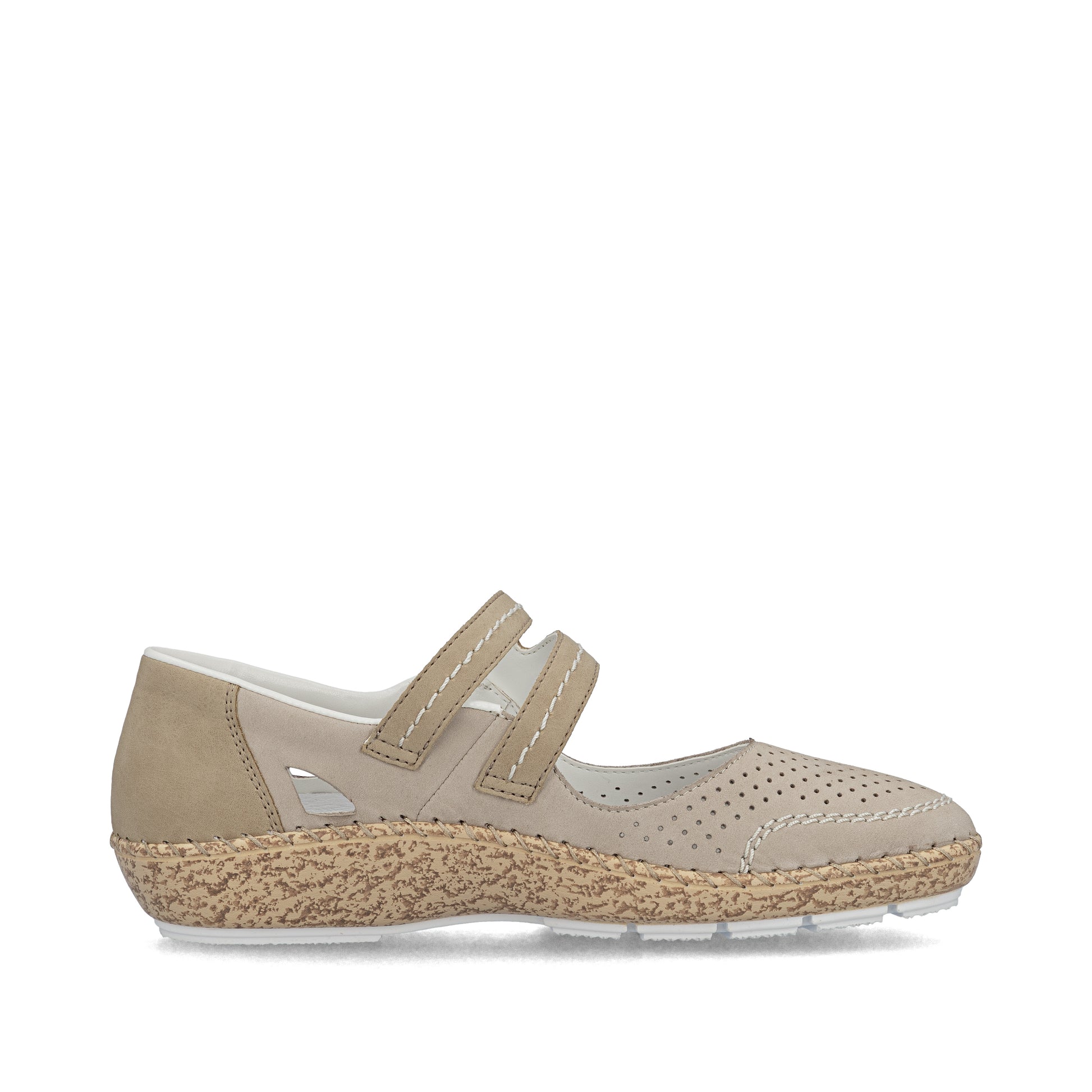 Grey Hook & Loop Shoes for Women | Rieker 44885-40