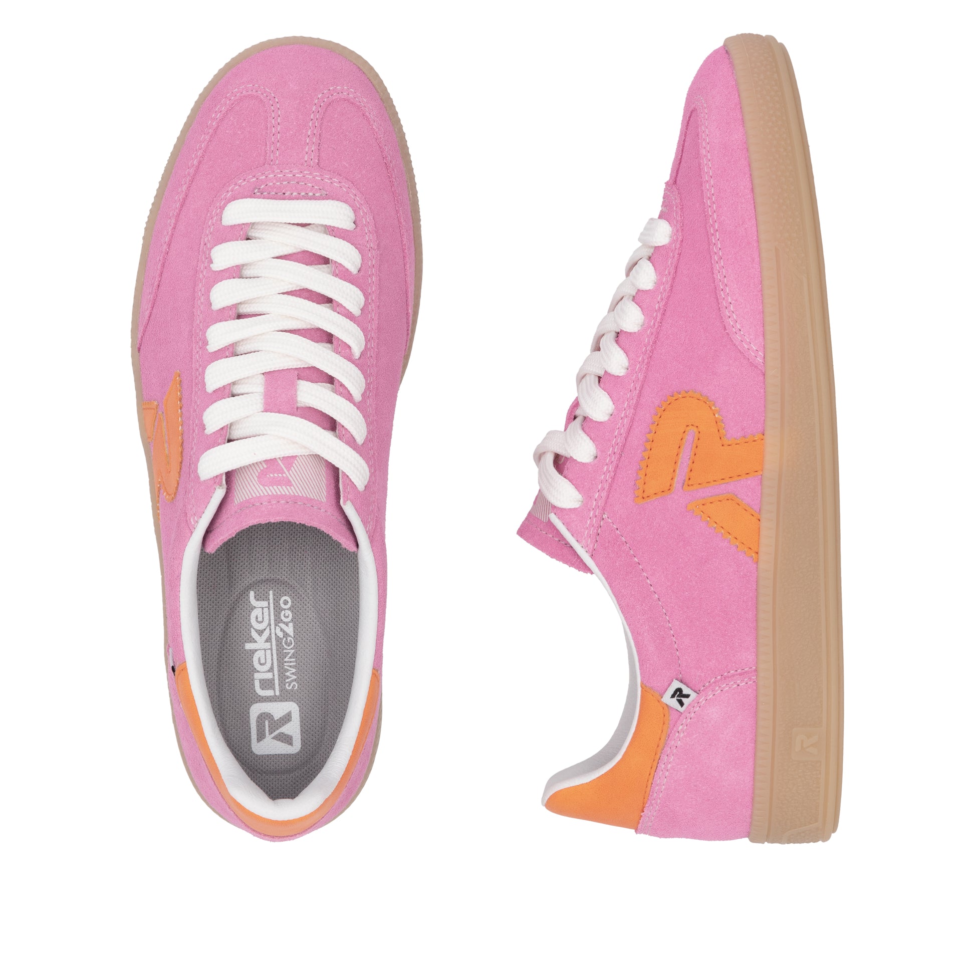 Pink Elasticated Shoes for Women | Rieker Sport W2200-31