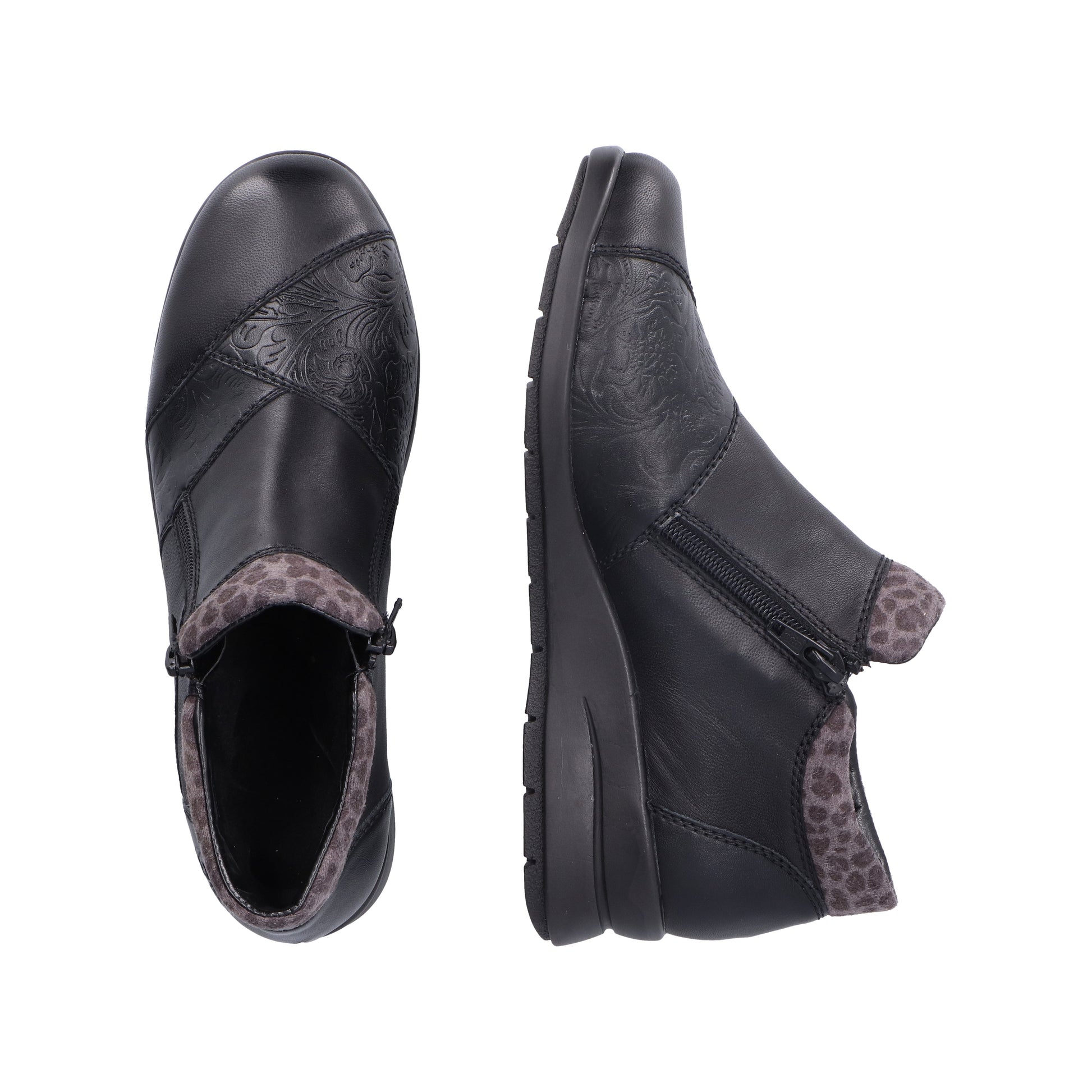 Black Zip Boots for Women | Rieker L4881-01