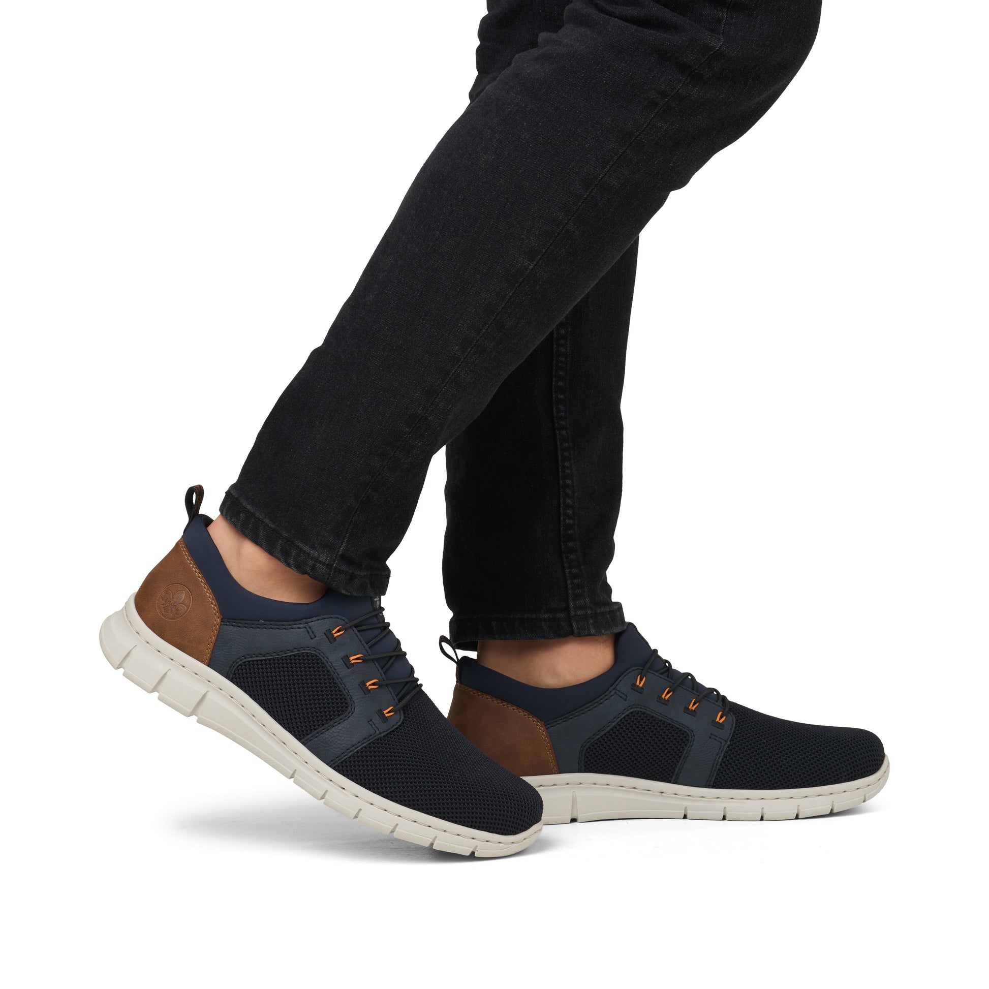 Blue Elasticated Shoes for Men | Rieker B7796-14