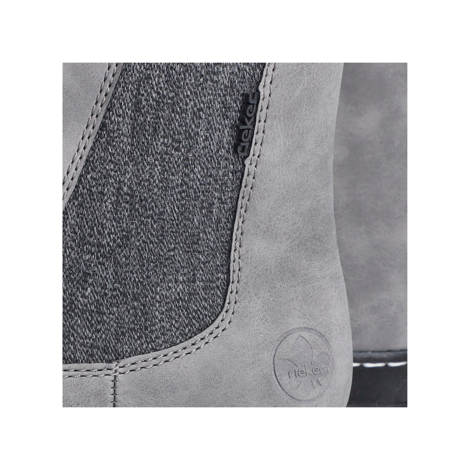 Grey Zip Boots for Women | Rieker 73892-42