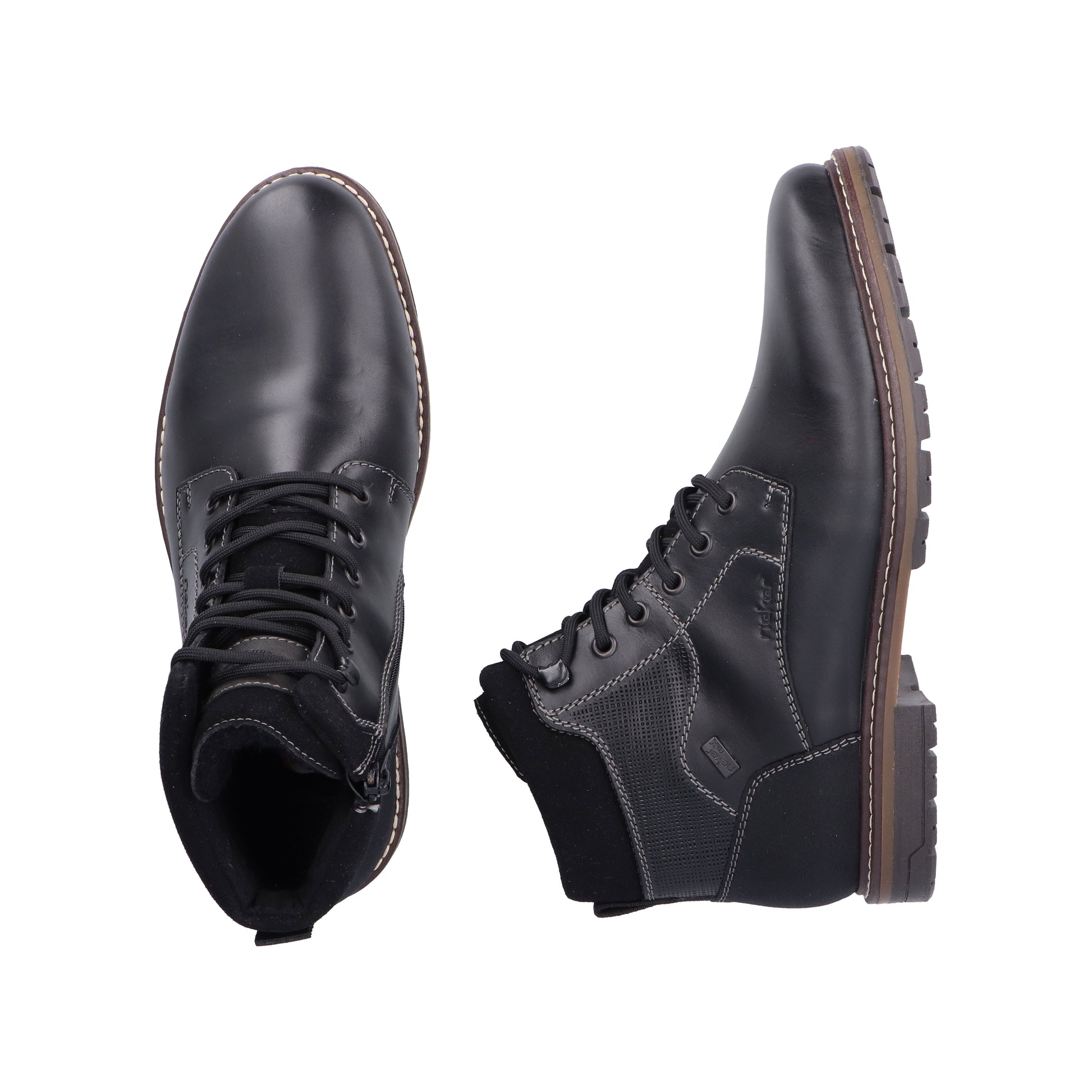 Black Zip Boots for Men | Rieker 13740-00