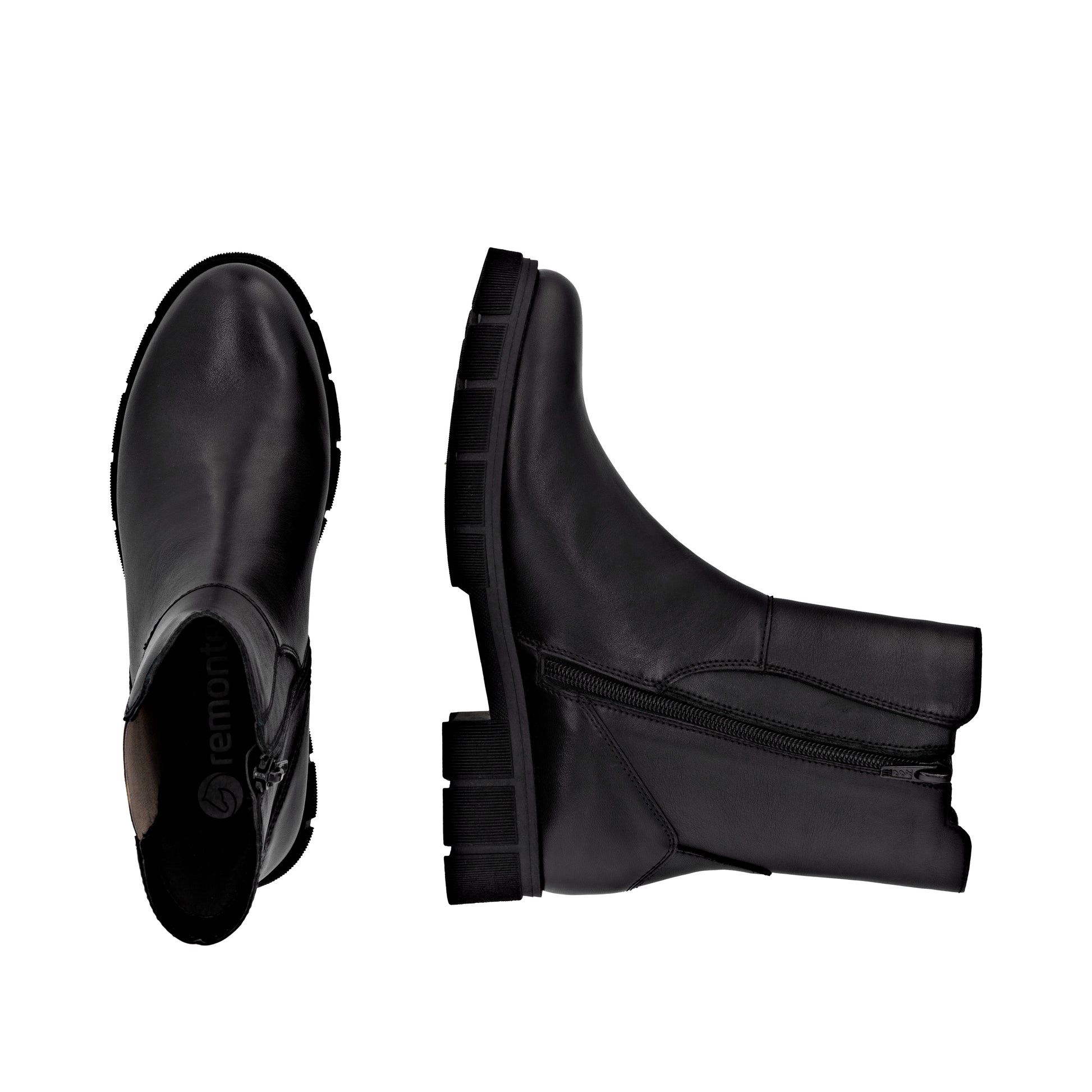 Black Zip Boots for Women | Remonte D2S70-03