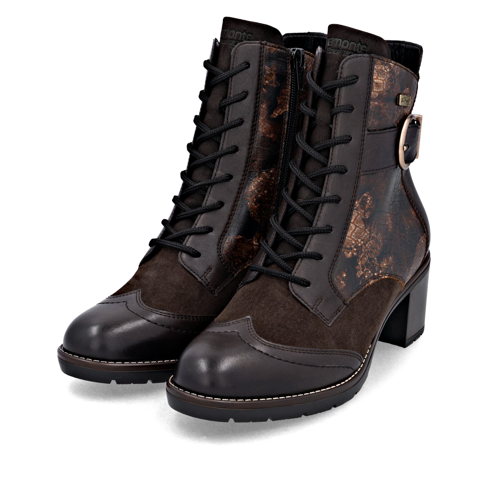 Brown Zip Boots for Women | Remonte D2A77-25