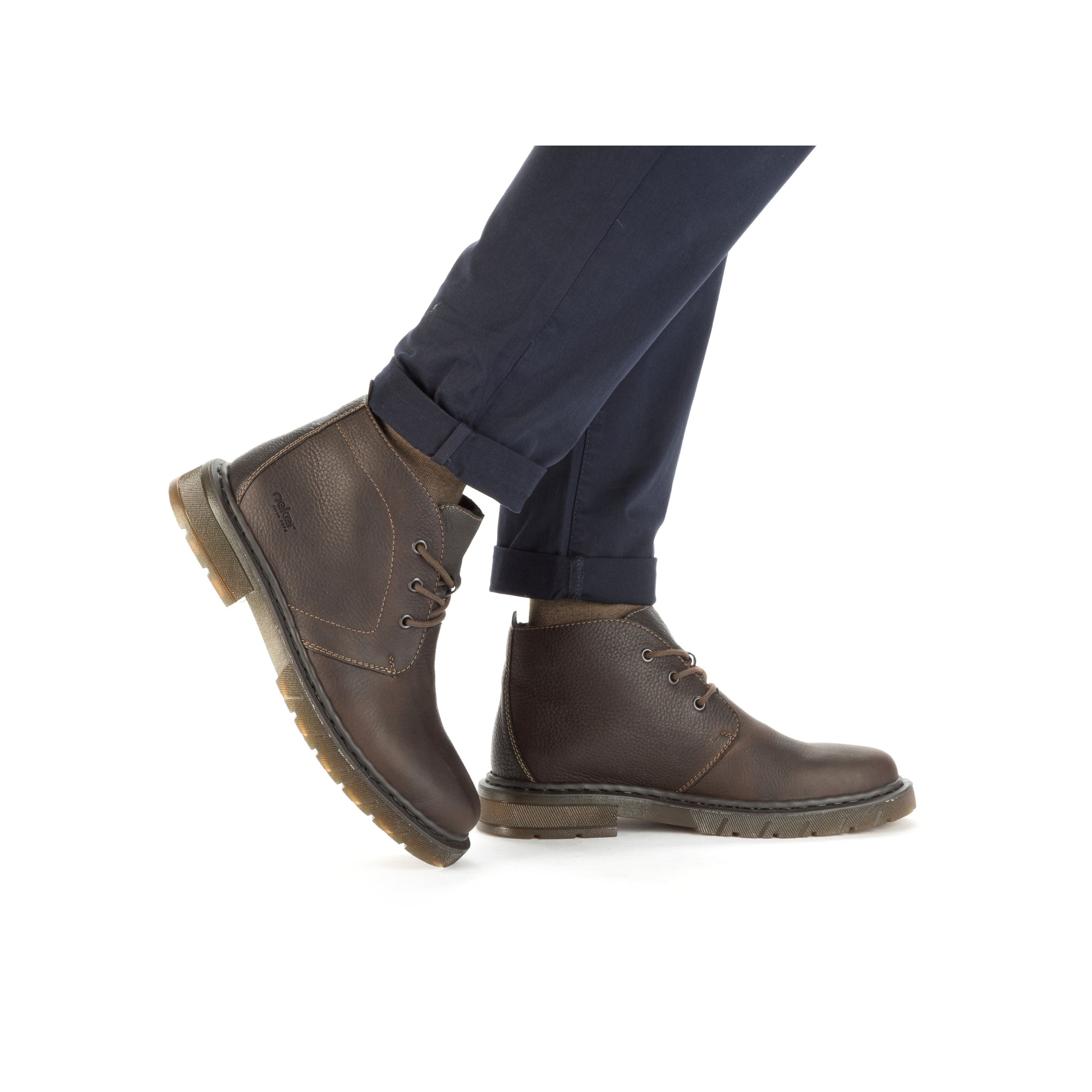 Brown Elasticated Boots for Men | Rieker 31640-25