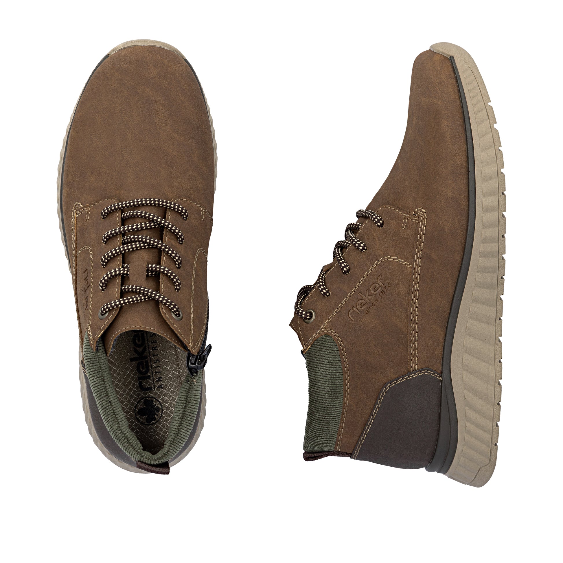 Brown Zip Boots for Men | Rieker B0603-24