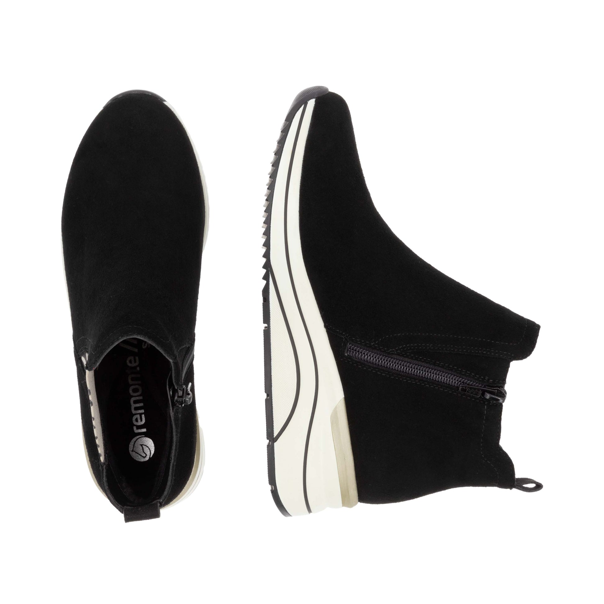 Black Zip Boots for Women | Remonte D0T75-03