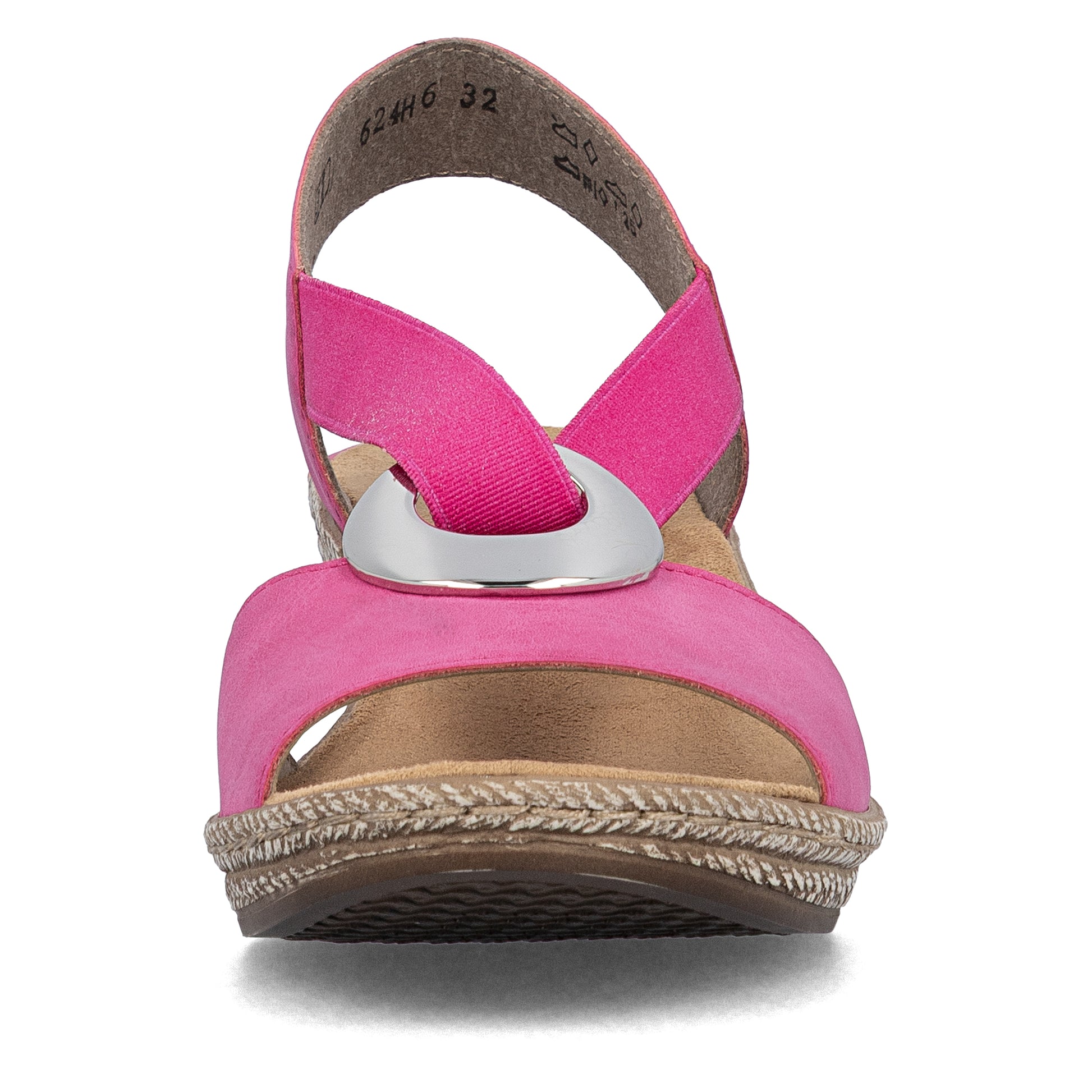 Pink Elasticated Sandals for Women | Rieker 624H6-32