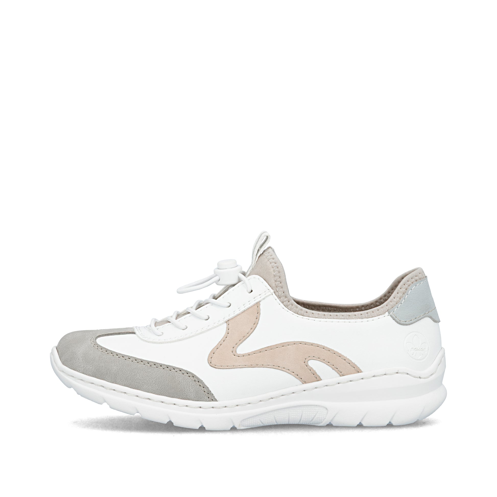 White Elasticated Shoes for Women | Rieker L32G9-80