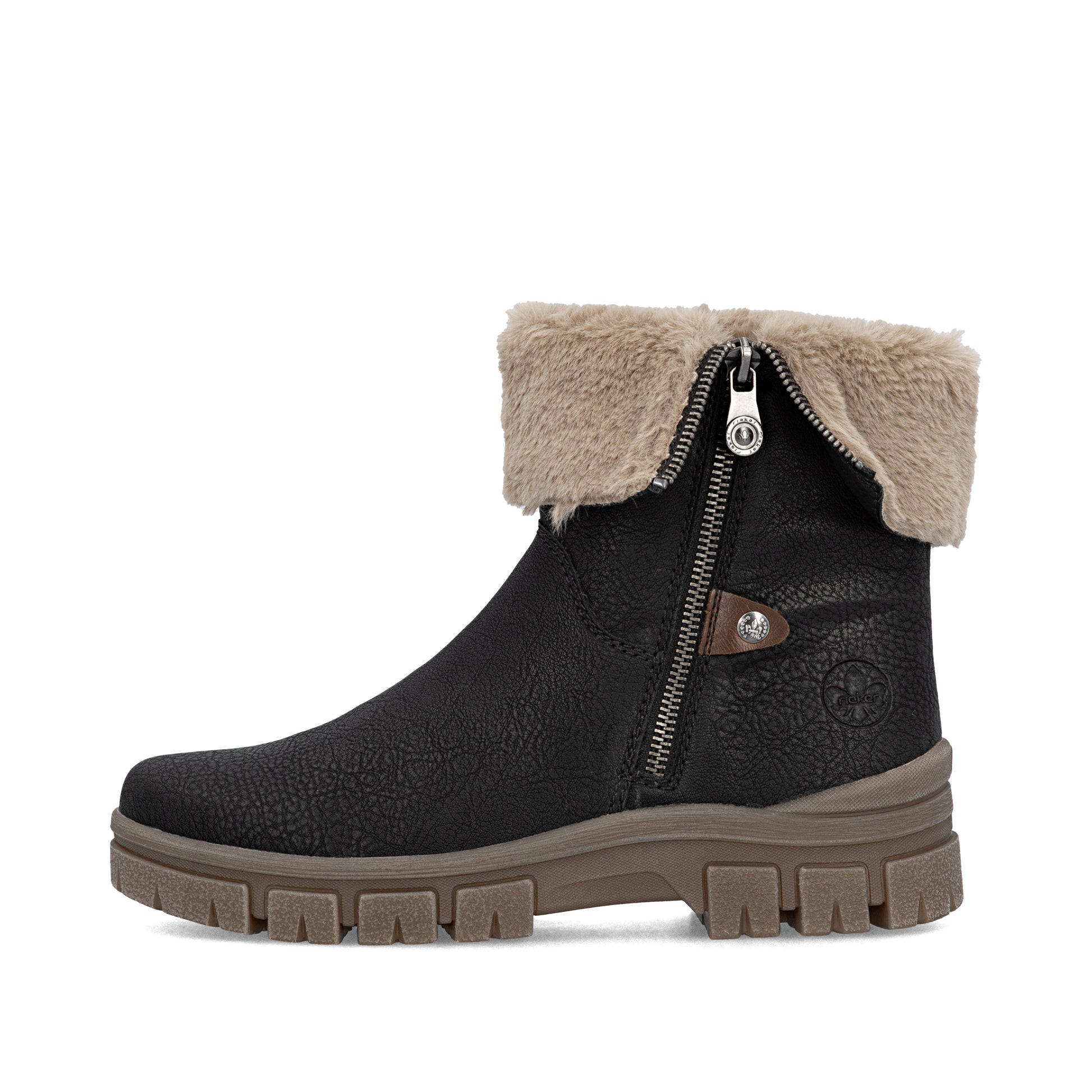 Black Zip Boots for Women | Rieker Z1182-00