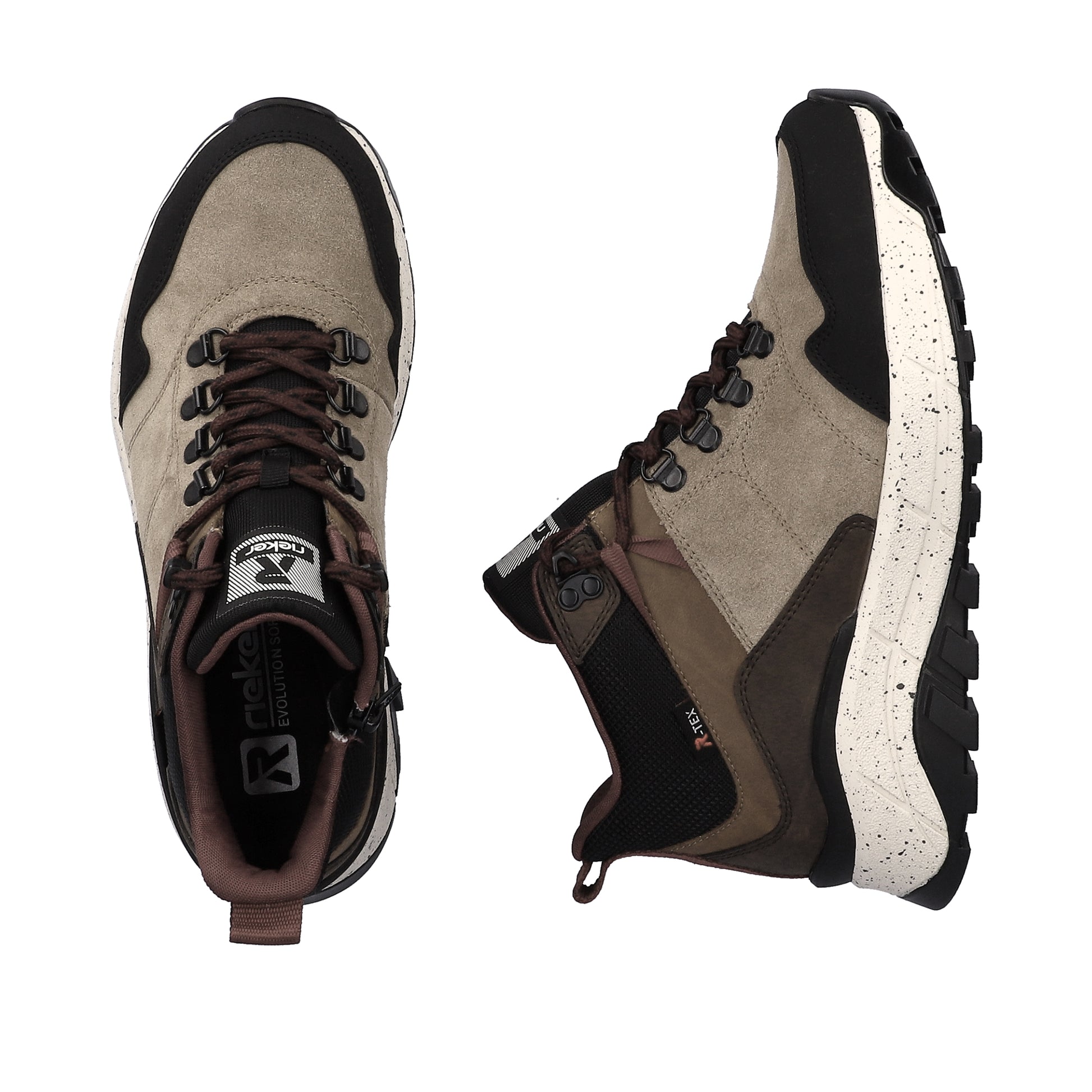 Beige Zip Boots for Women | Rieker Sport W0062-64