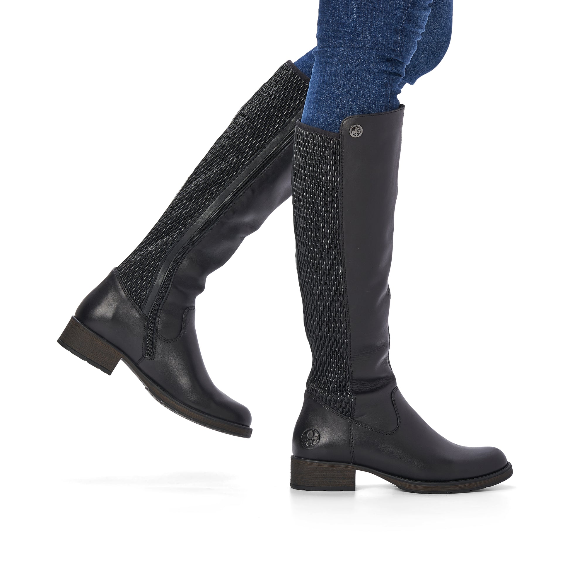 Black Zip Boots for Women | Rieker Z9591-00