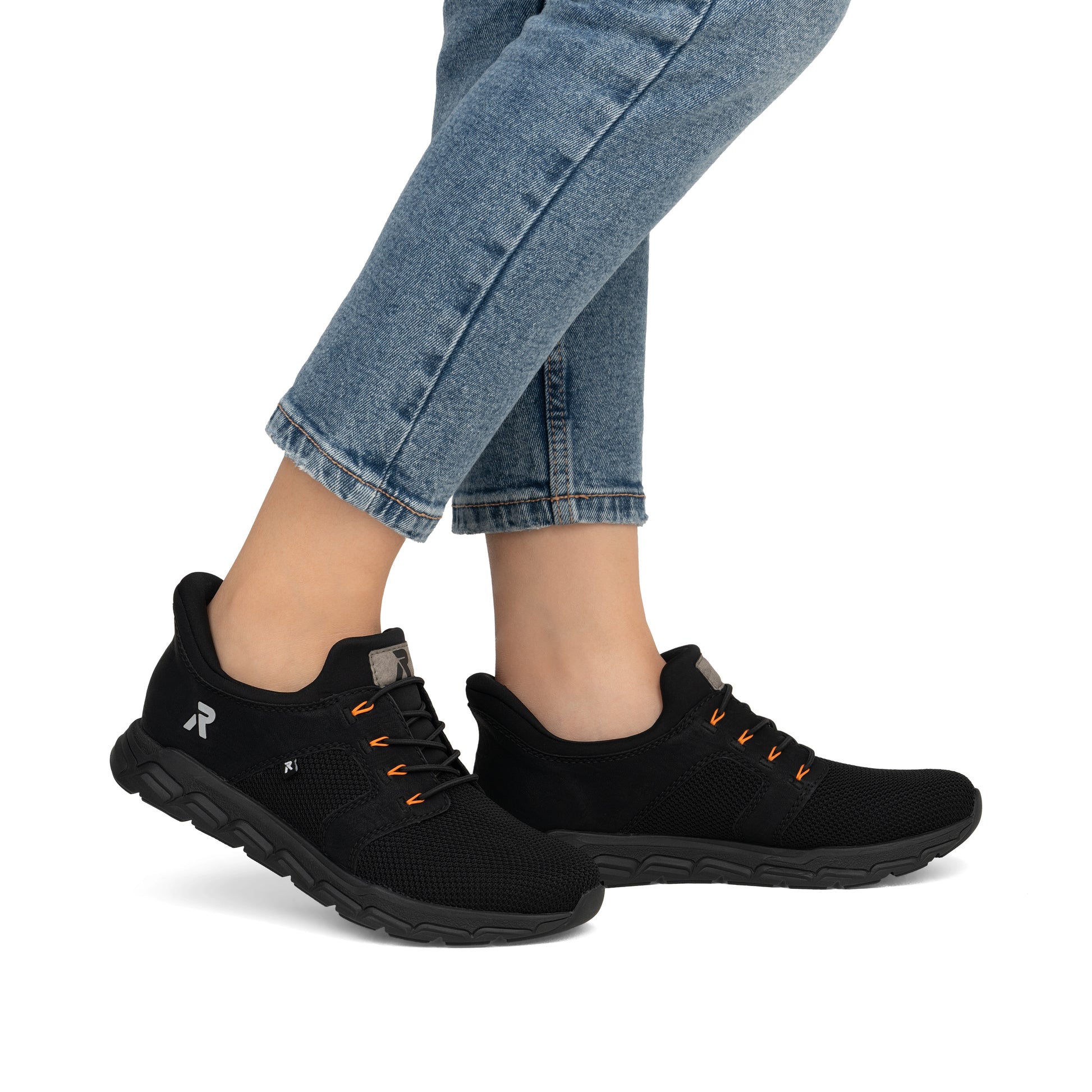 Black Elasticated Shoes for Women | Rieker Sport M9050-00