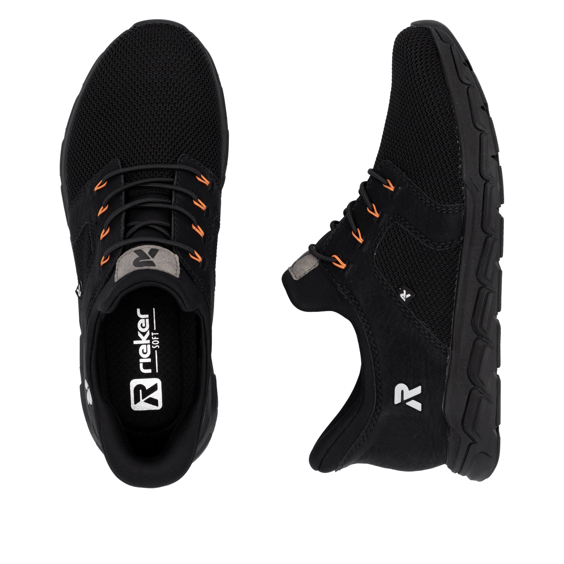 Black Elasticated Shoes for Women | Rieker Sport M9050-00