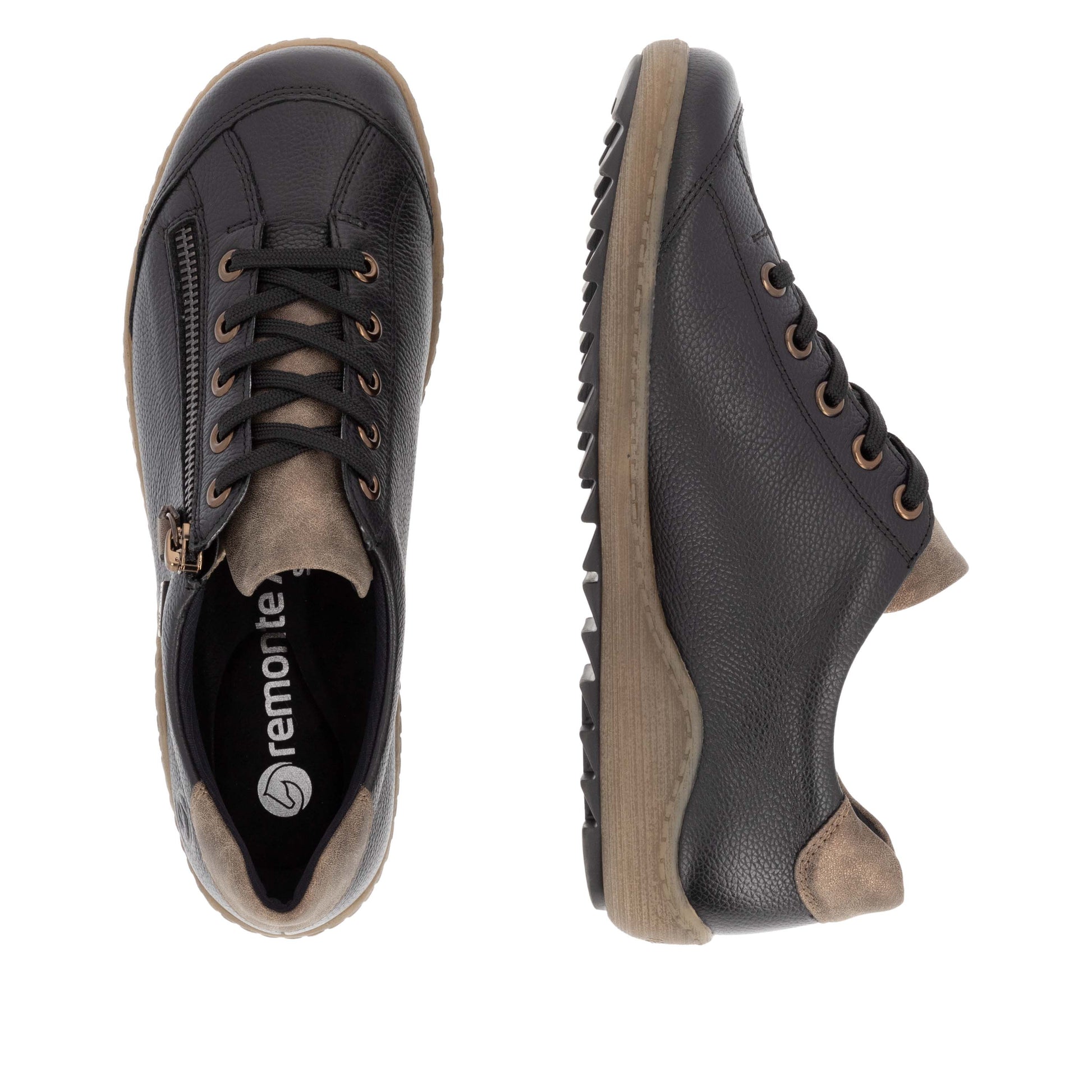 Black Zip Shoes for Women | Remonte R1402-08