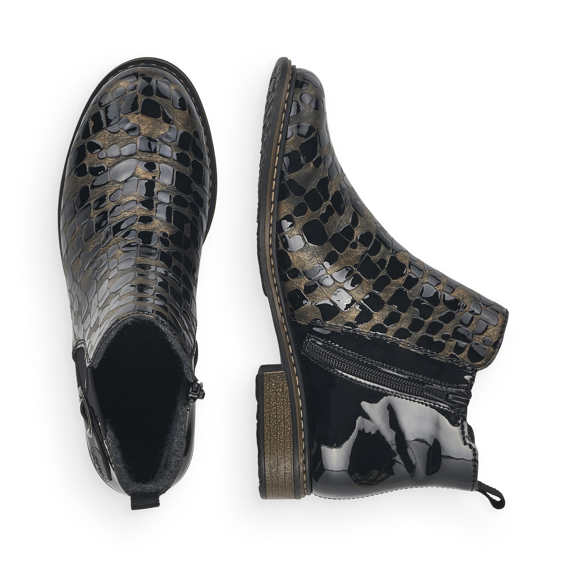 Bronze Zip Boots for Women | Rieker Z4965-90
