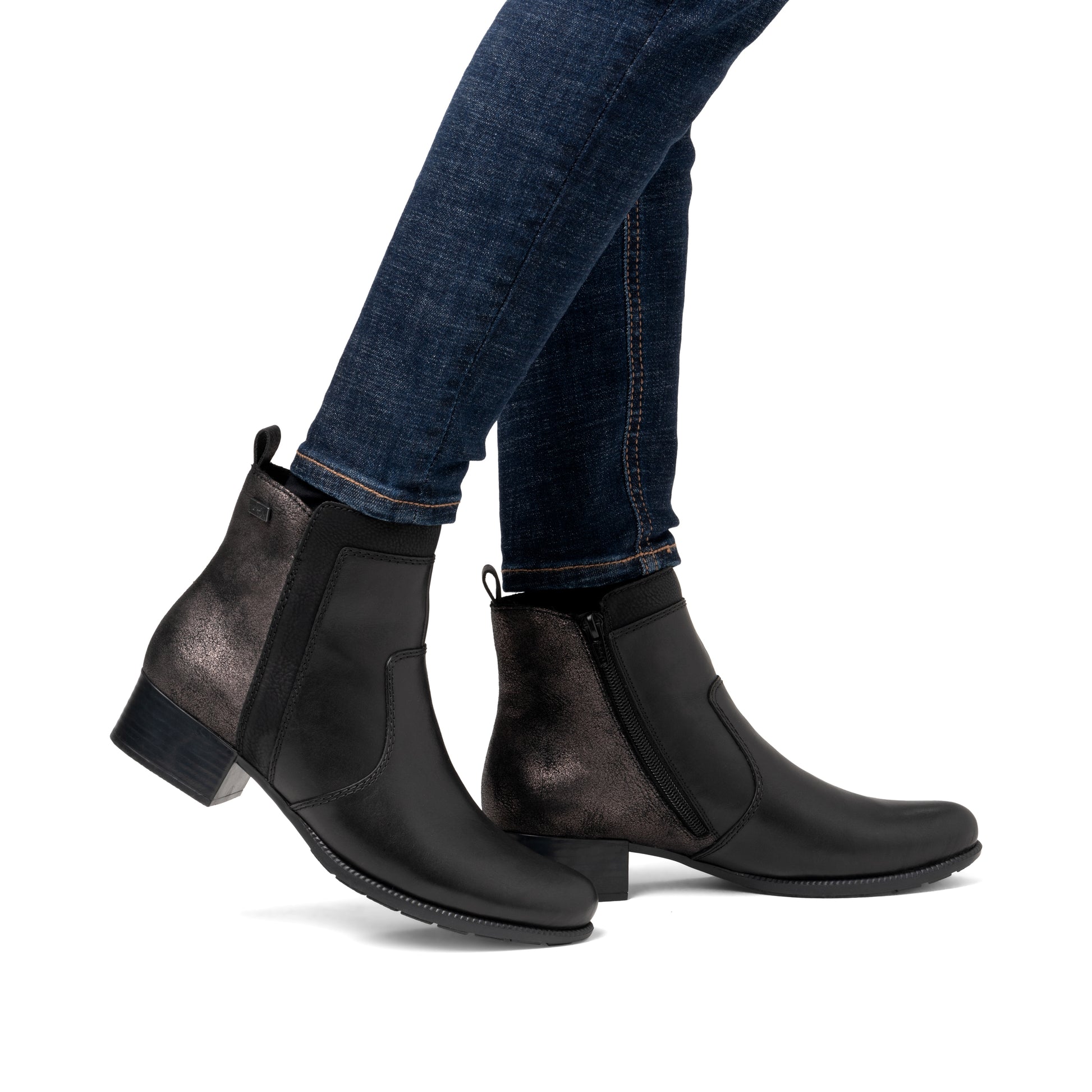 Black Zip Boots for Women | Rieker 78658-00