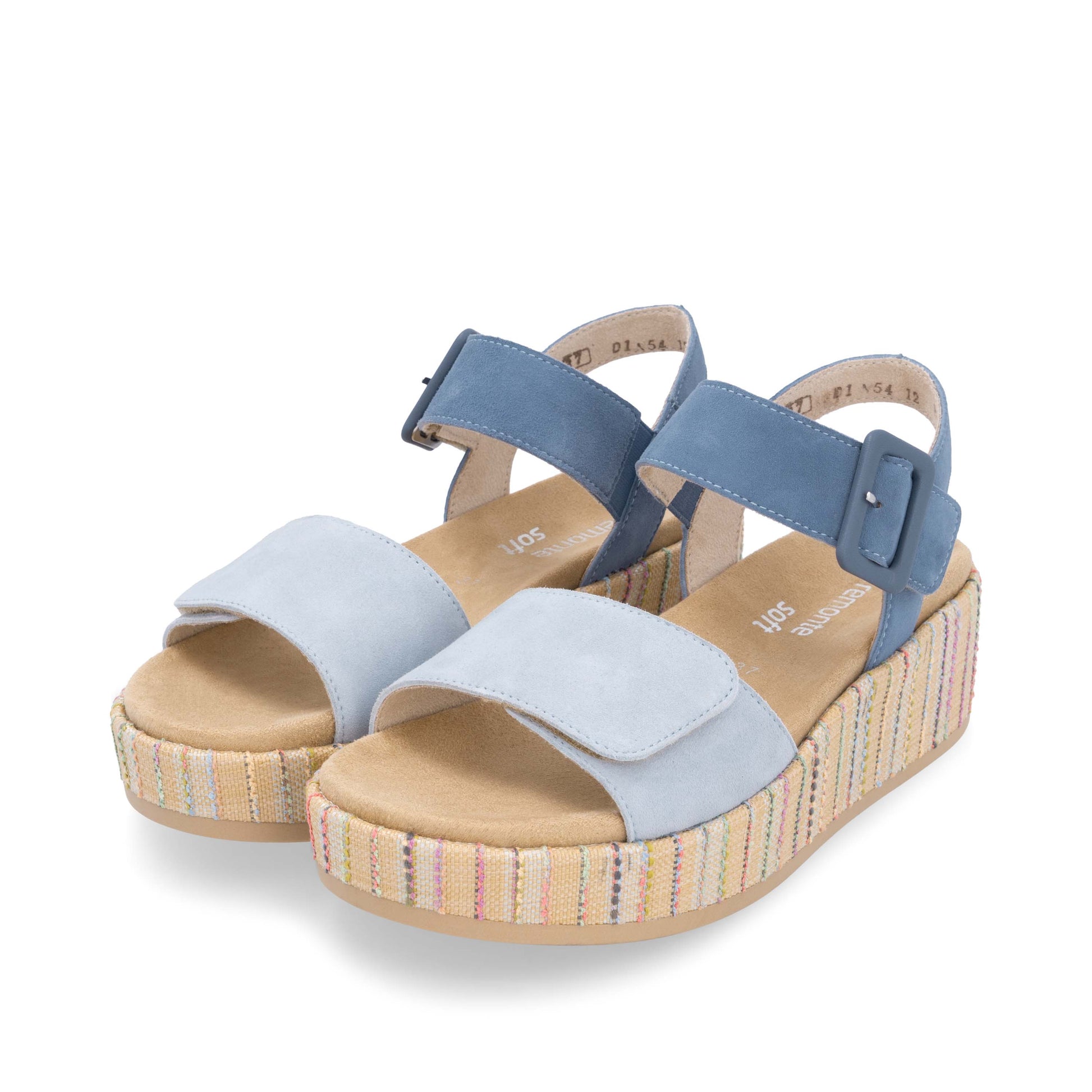 Blue Hook & Loop Sandals for Women | Remonte D1N54-12