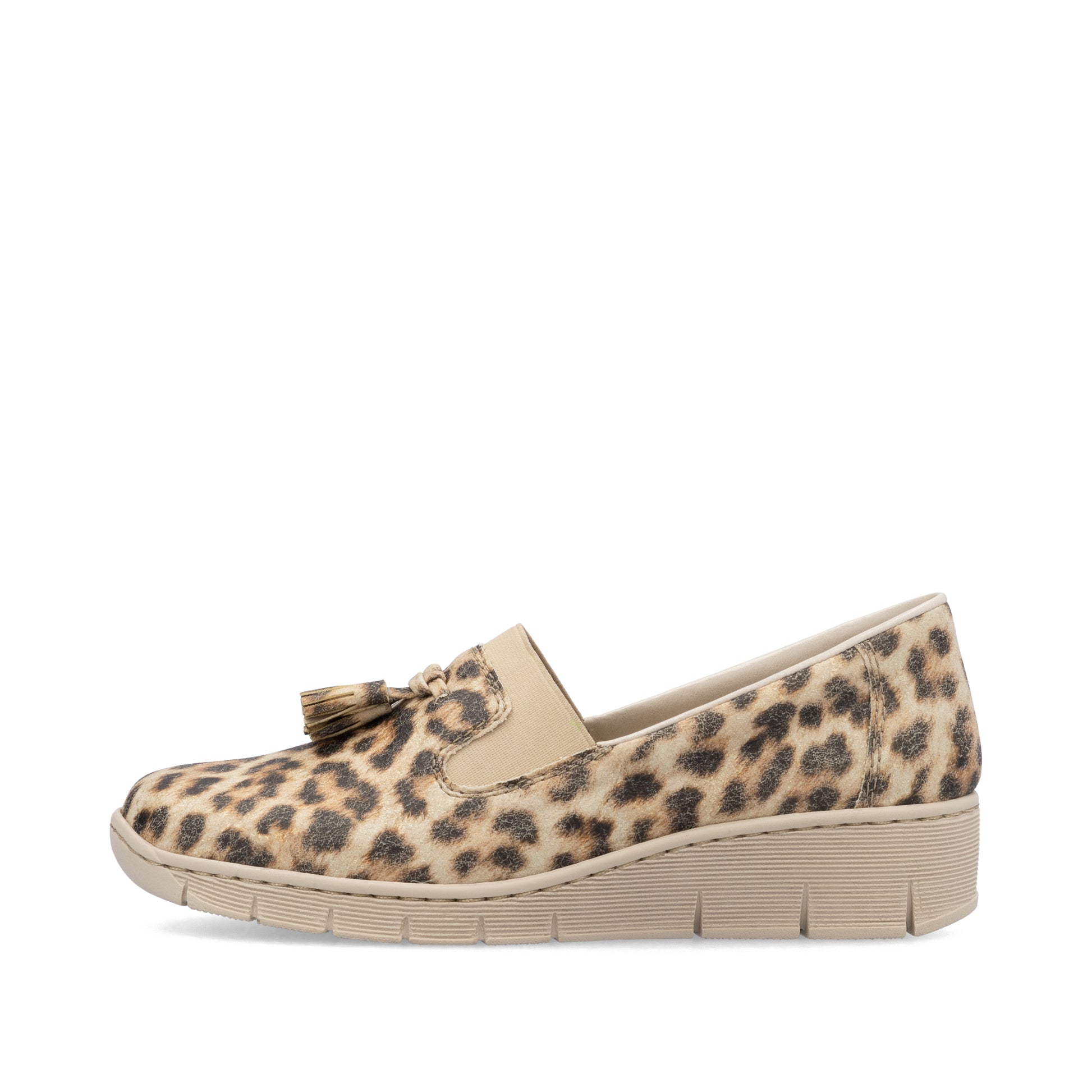 Beige Elasticated Shoes for Women | Rieker 53751-20