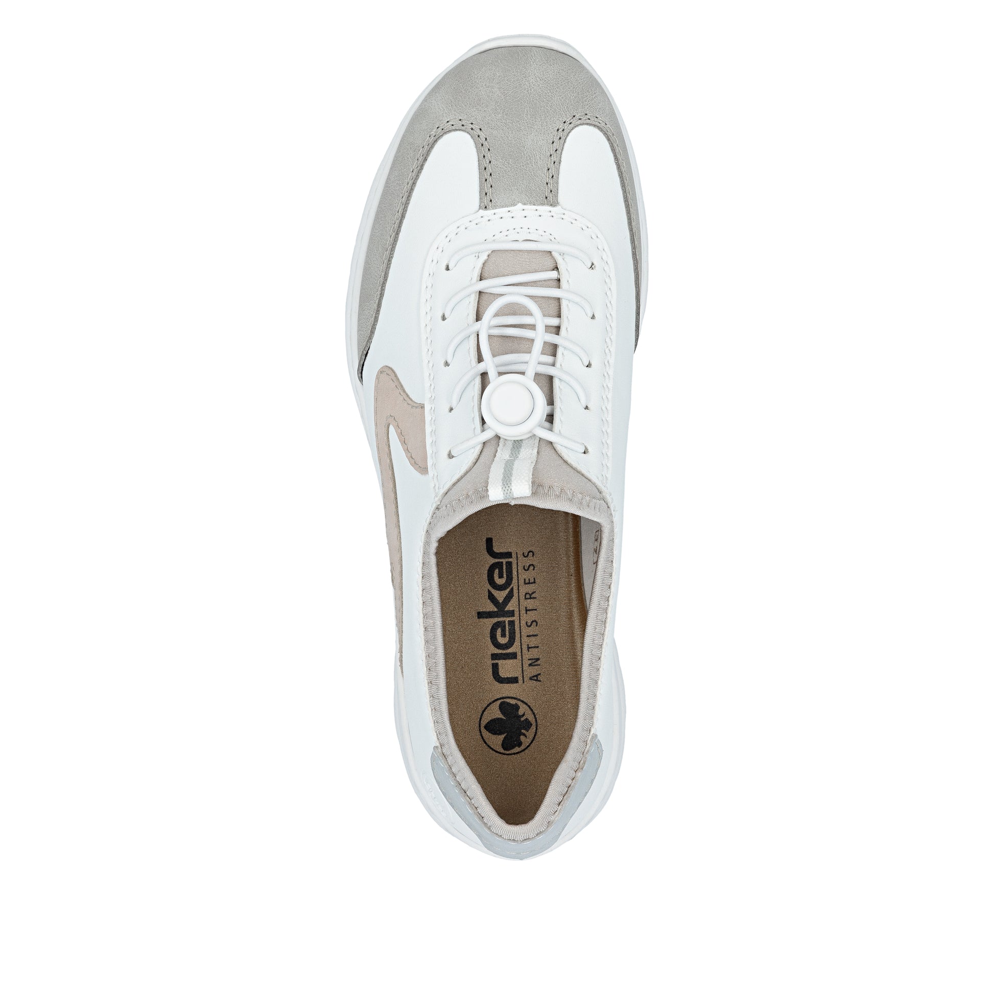 White Elasticated Shoes for Women | Rieker L32G9-80