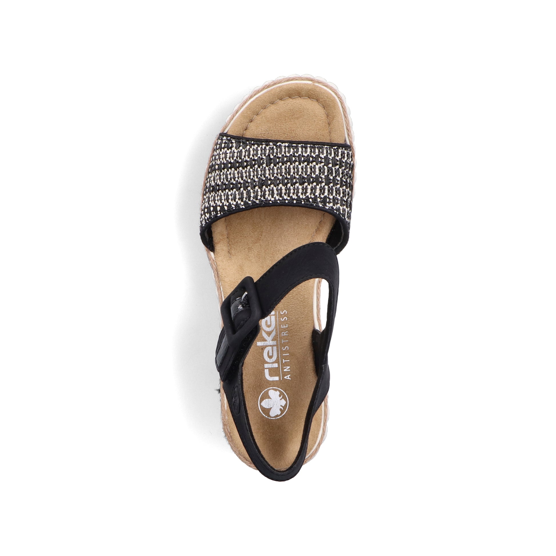 Black Hook & Loop Sandals for Women | Rieker 69176-00