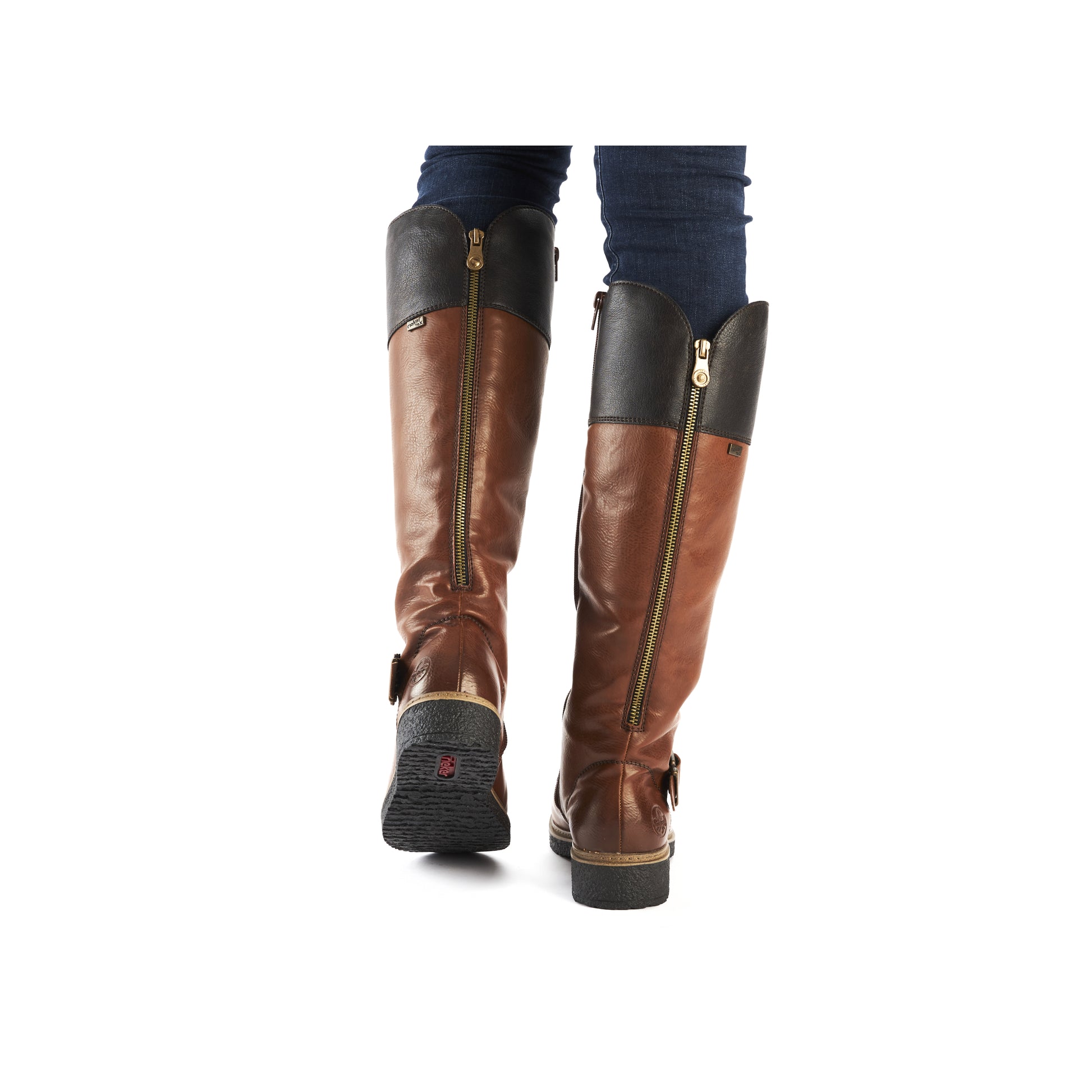 Brown Zip Boots for Women | Rieker Z5092-24