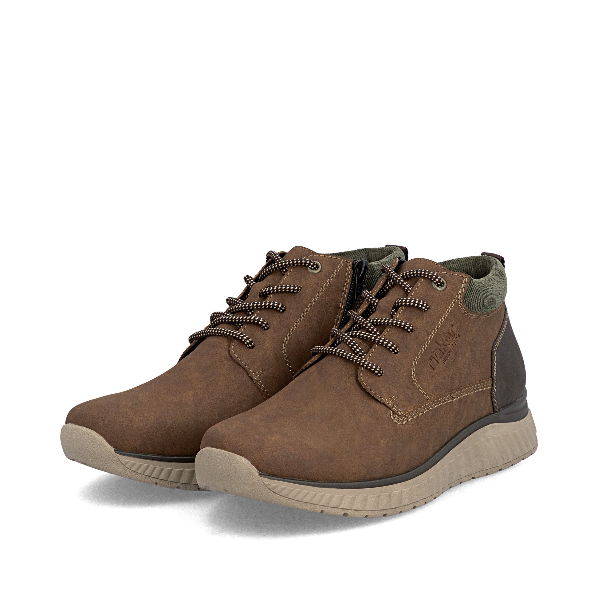 Brown Zip Boots for Men | Rieker B0603-24