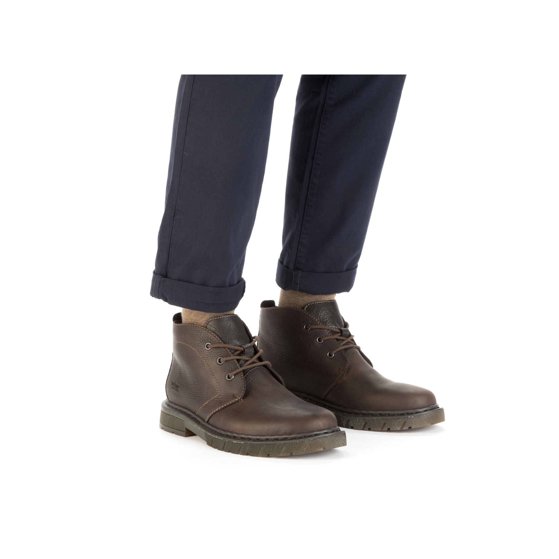 Brown Elasticated Boots for Men | Rieker 31640-25