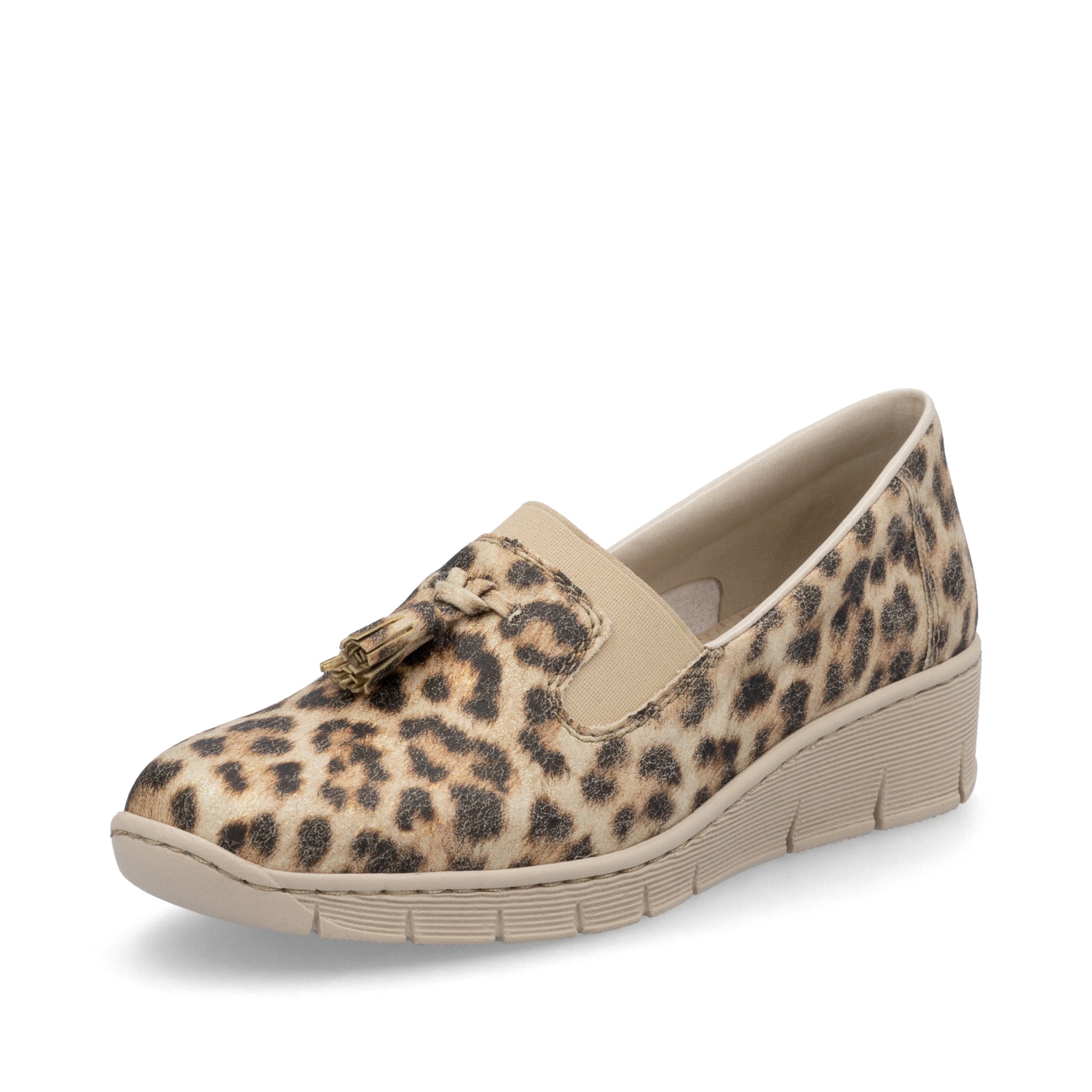 Beige Elasticated Shoes for Women | Rieker 53751-20