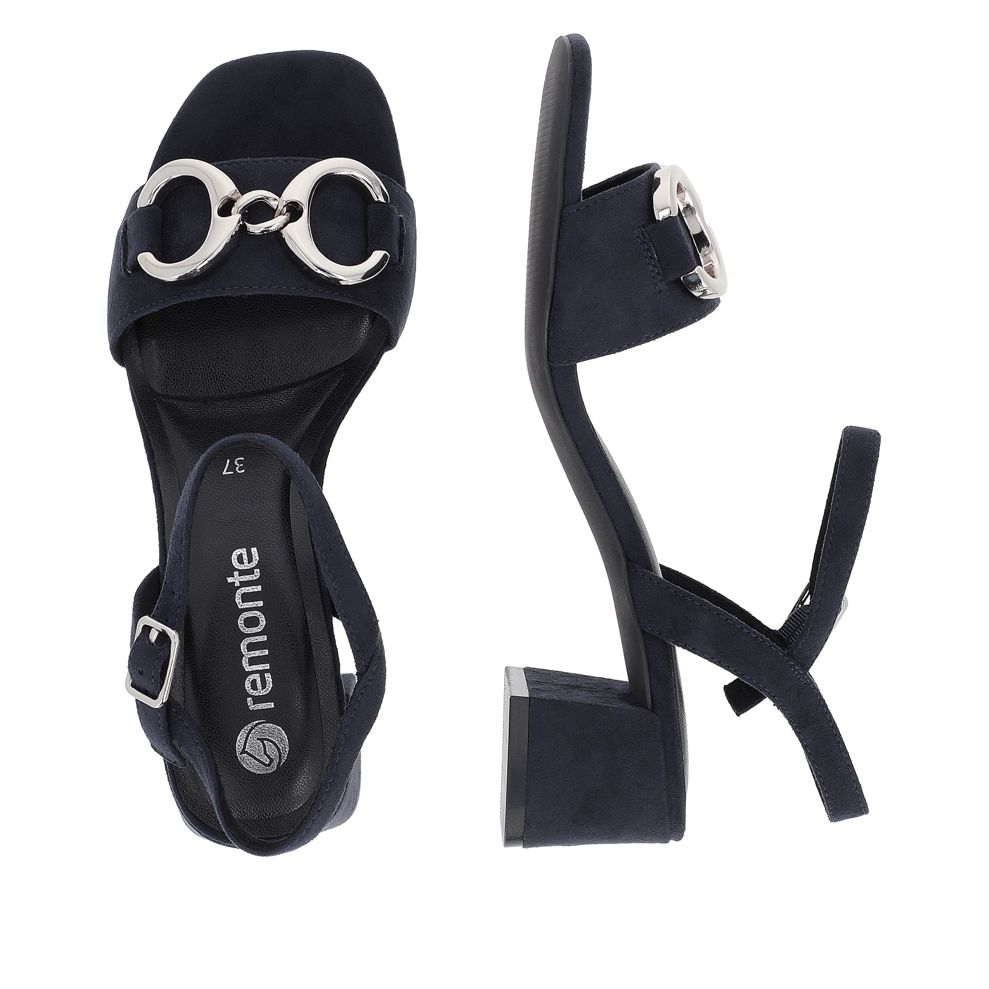 Blue Buckle Sandals for Women | Remonte D1L50-14