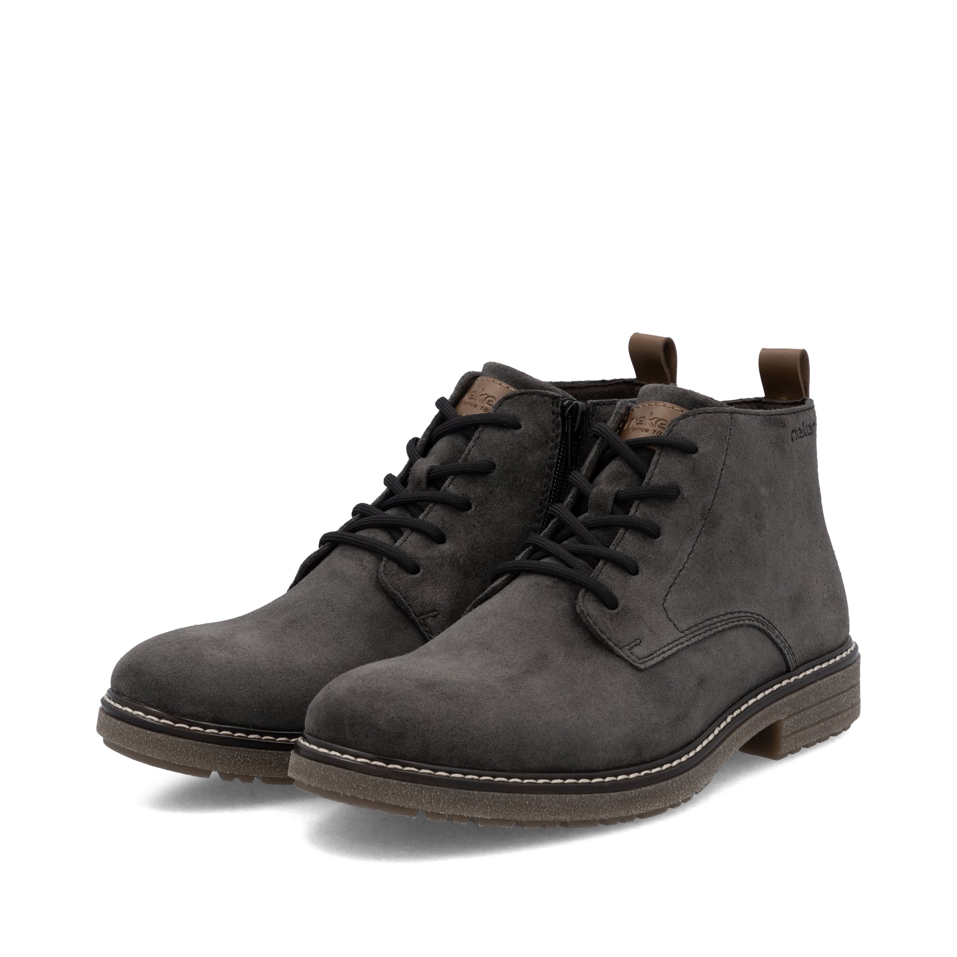 Grey Zip Boots for Men | Rieker 33106-45