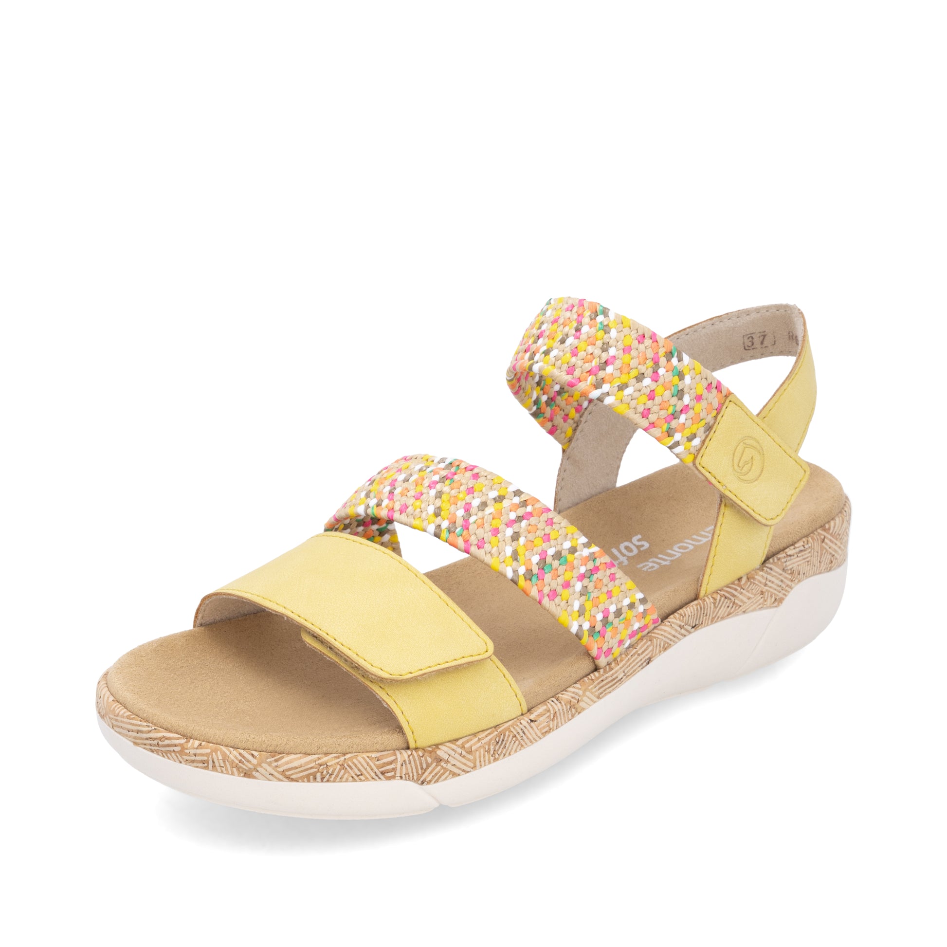 Yellow Hook & Loop Sandals for Women | Remonte R6861-68