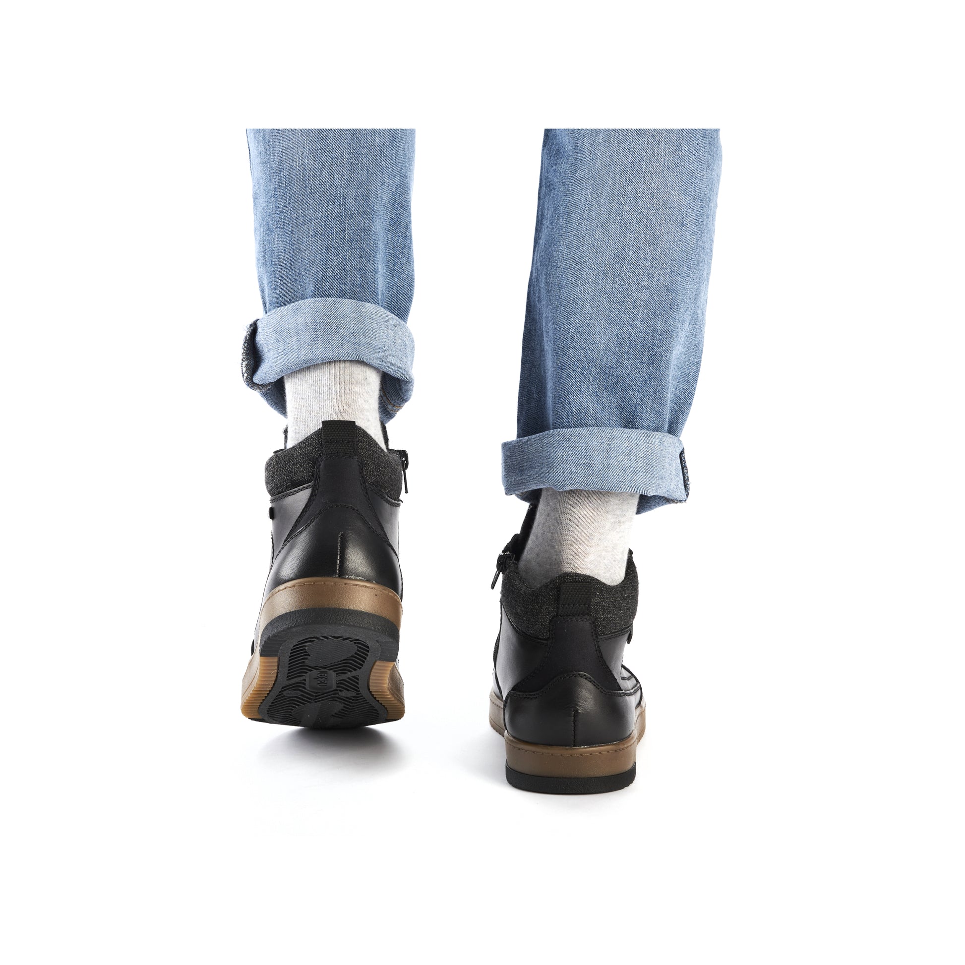 Black Zip Boots for Men | Rieker 17530-00