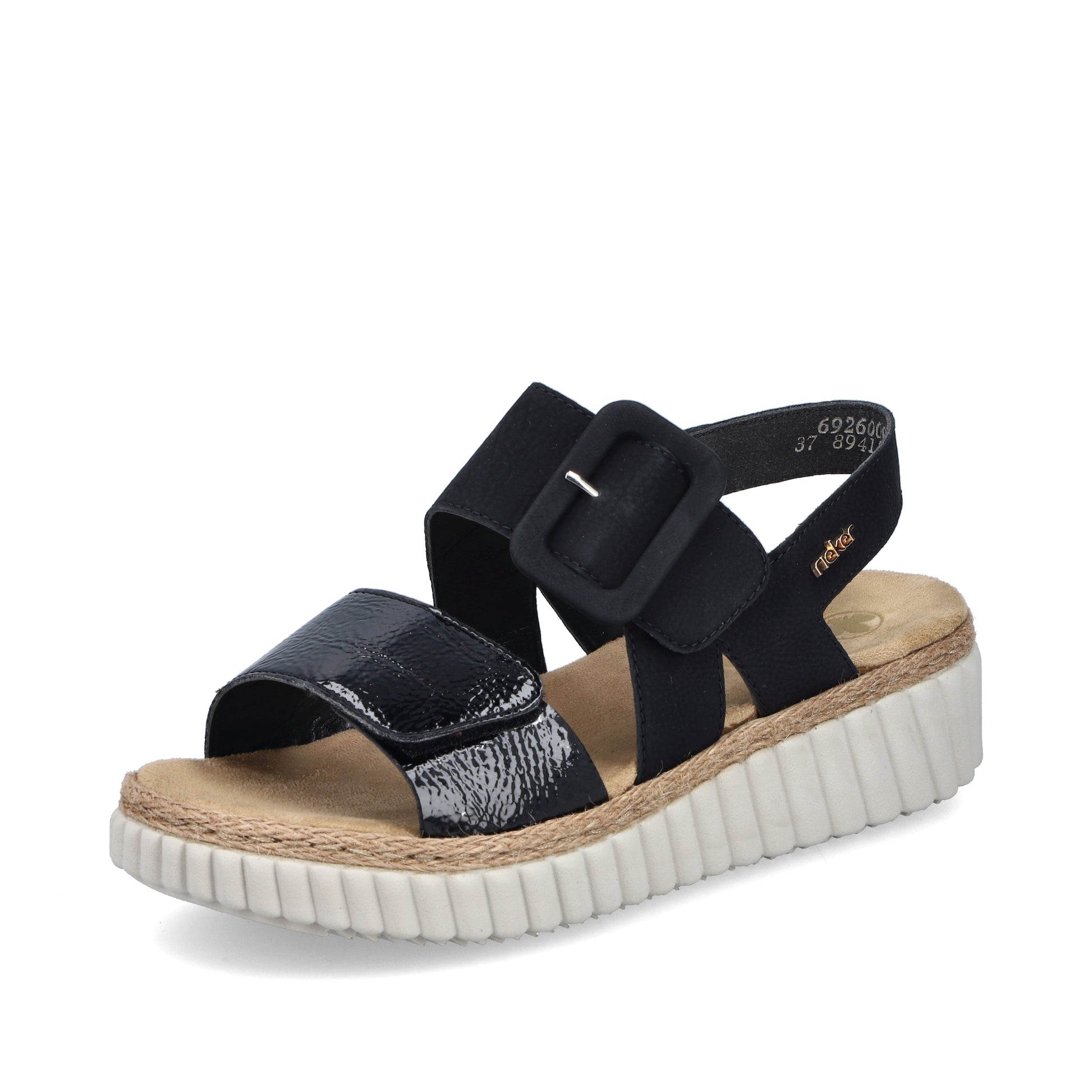 Black Hook & Loop Sandals for Women | Rieker 69260-00